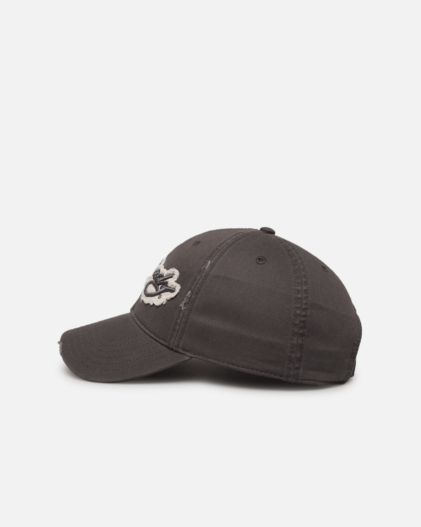 Ed Hardy Distressed Strapback Cap Washed Black