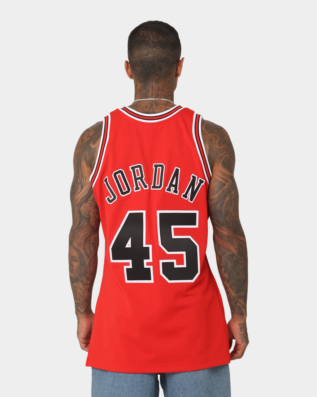 Mitchell & Ness Chicago Bulls Michael Jordan #45 Road '94-'95 Authentic Jersey Red