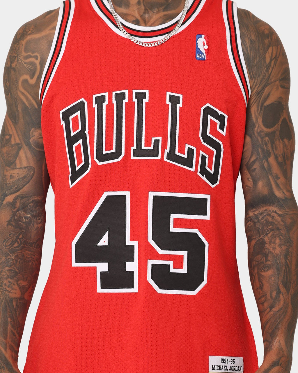 Mitchell & Ness Chicago Bulls Michael Jordan #45 Road '94-'95 Authentic Jersey Red