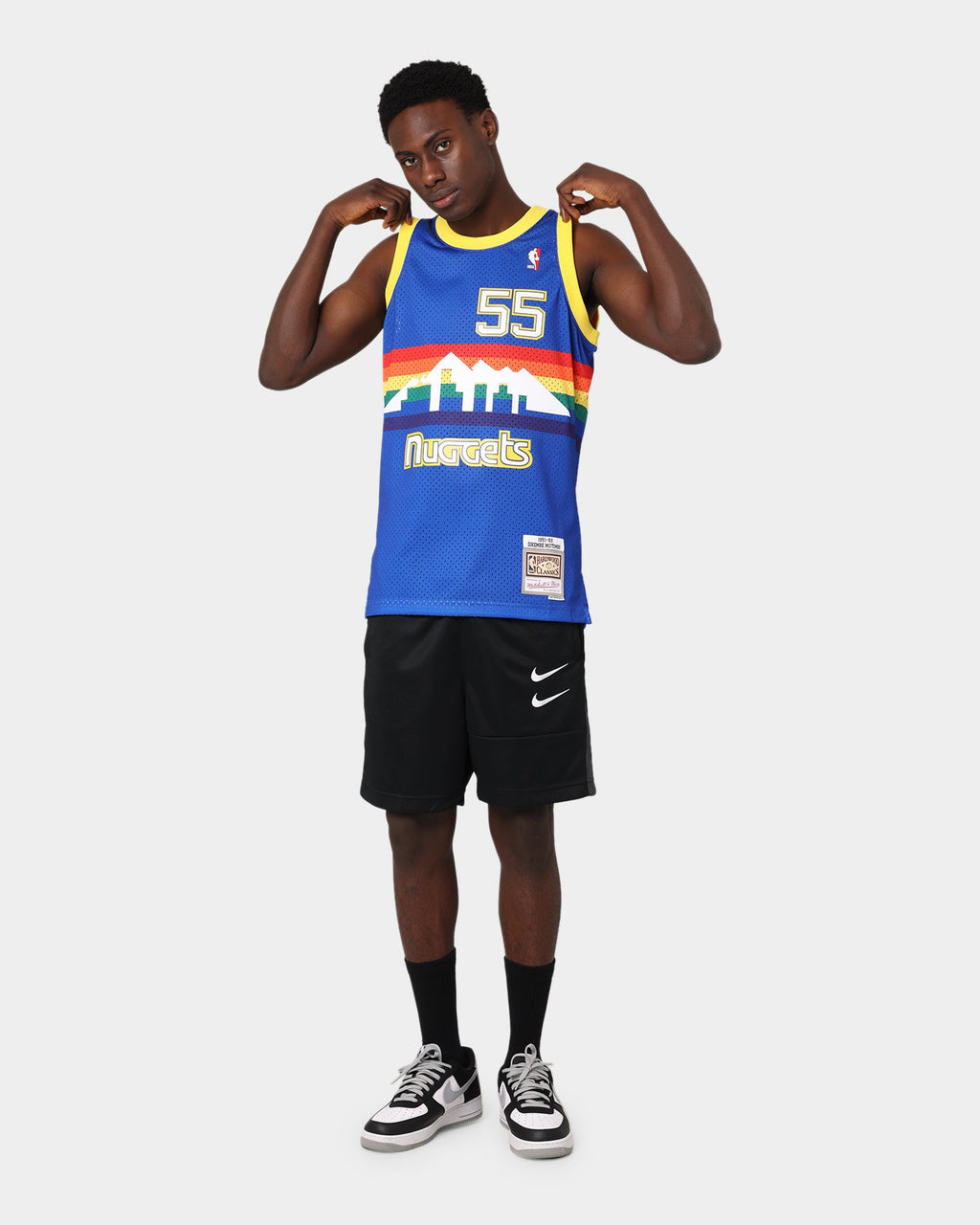Mitchell & Ness Denver Nuggets Dikembe Mutombo #55 RD '91-'92 Swingman Jersey Royal