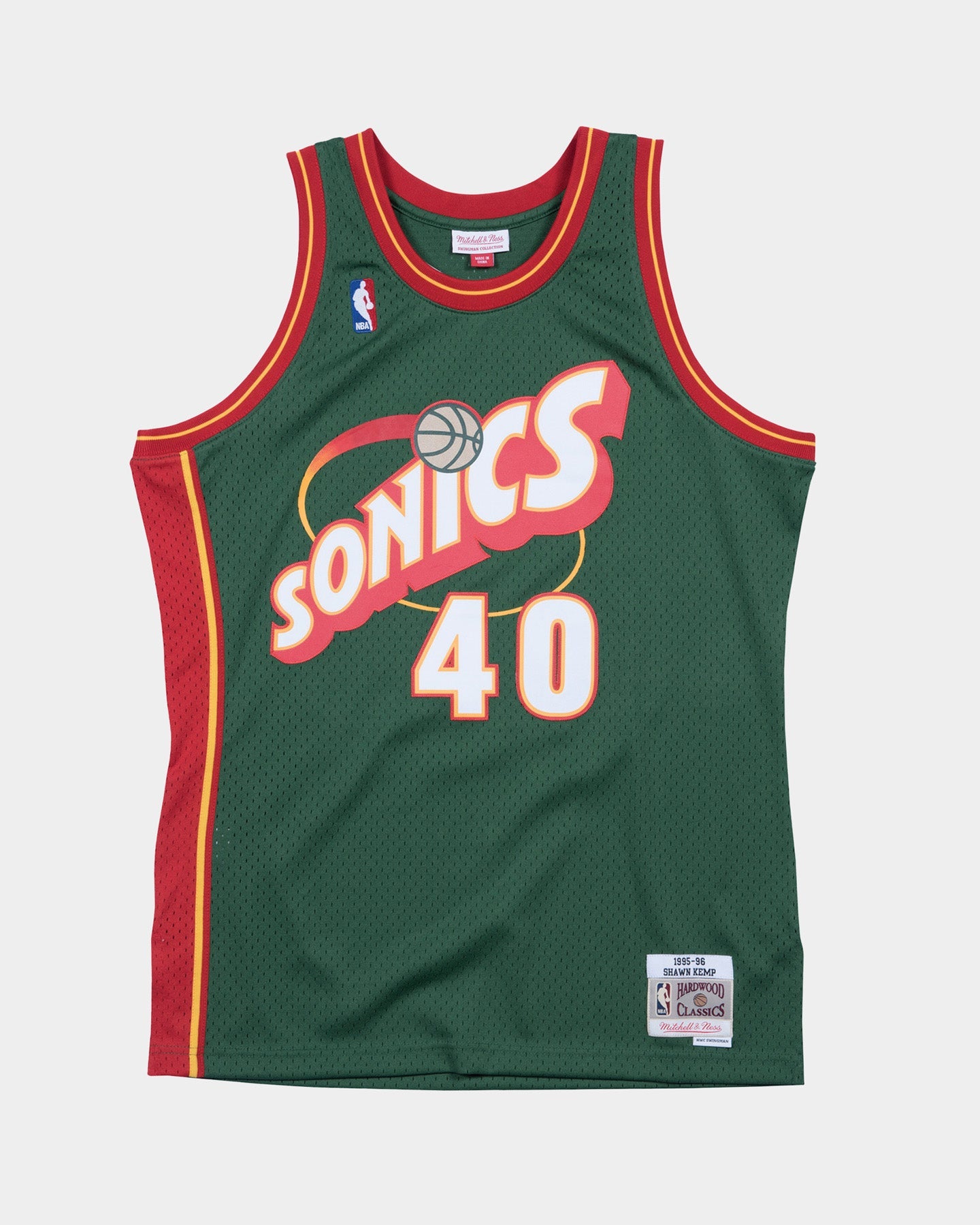 Mitchell & Ness Seattle Sonics Shawn Kemp '95-'96 #40 Swingman Jersey Green