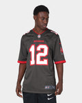 Nike Men's Tom Brady # 12 Tampa Bay Buccaneers NFL Game Jersey Deep Pewter