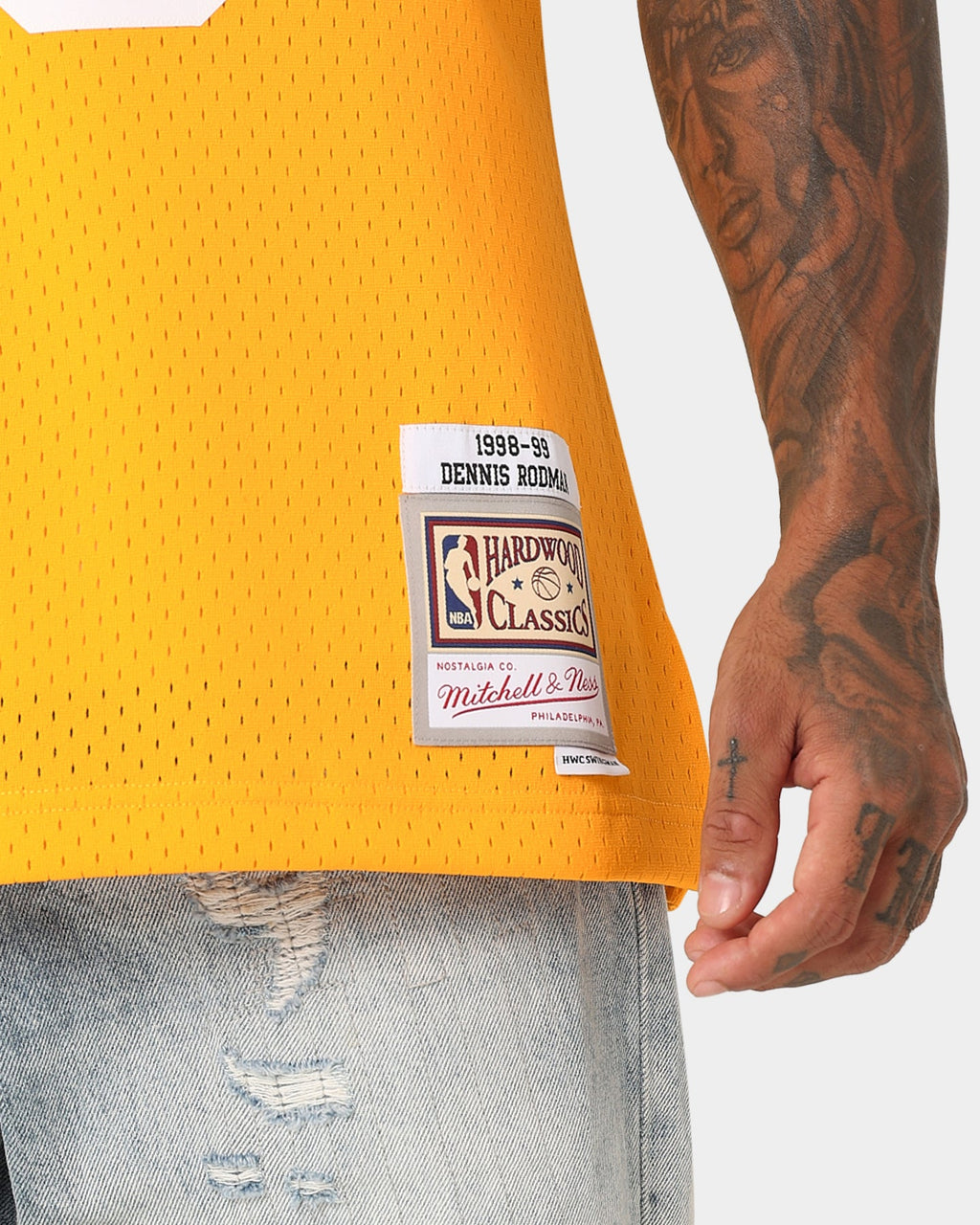 Mitchell & Ness Los Angeles Lakers Dennis Rodman #73 '98 -'99 Home Jersey Gold