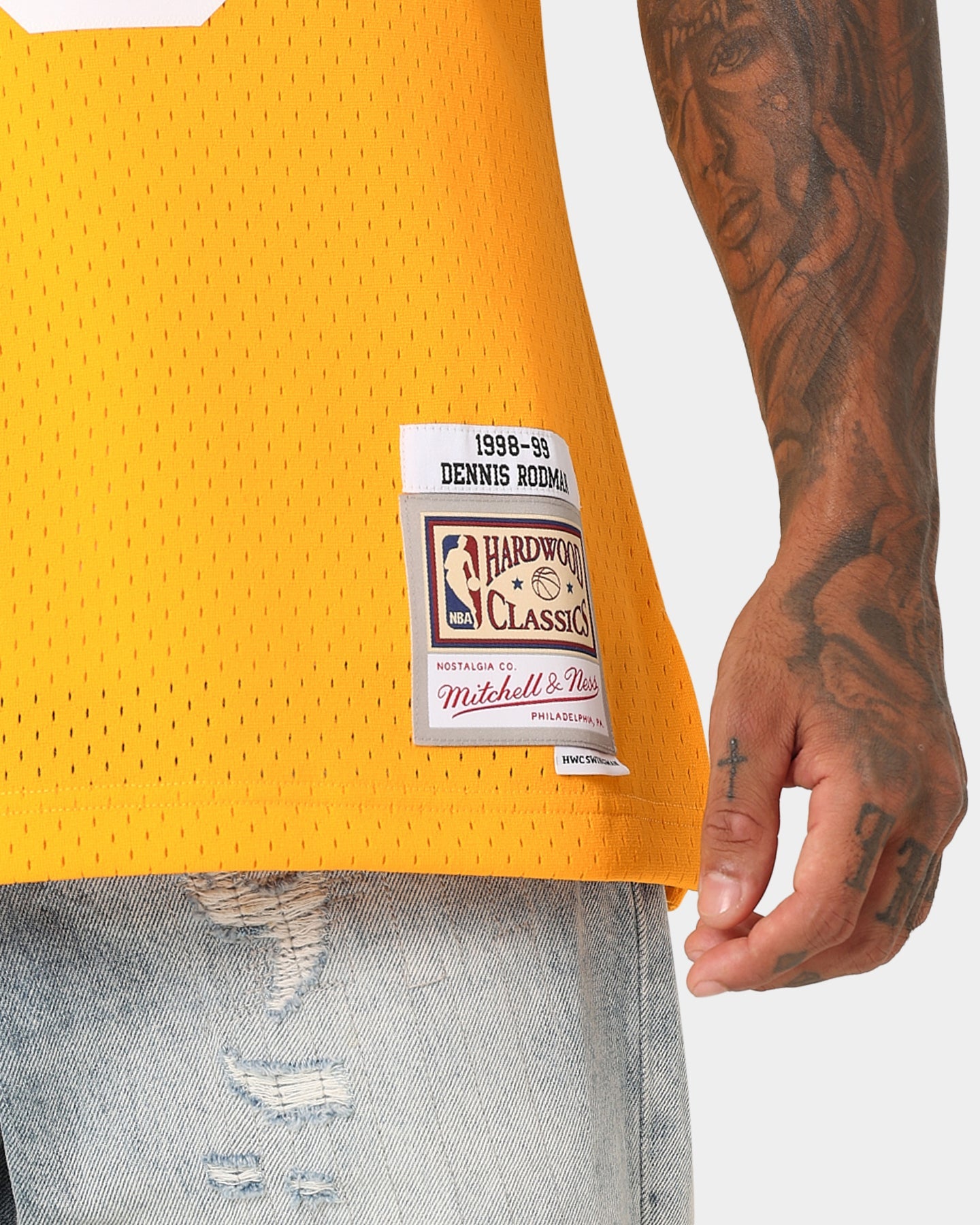 Mitchell & Ness Los Angeles Lakers Dennis Rodman #73 '98 -'99 Home Jersey Gold