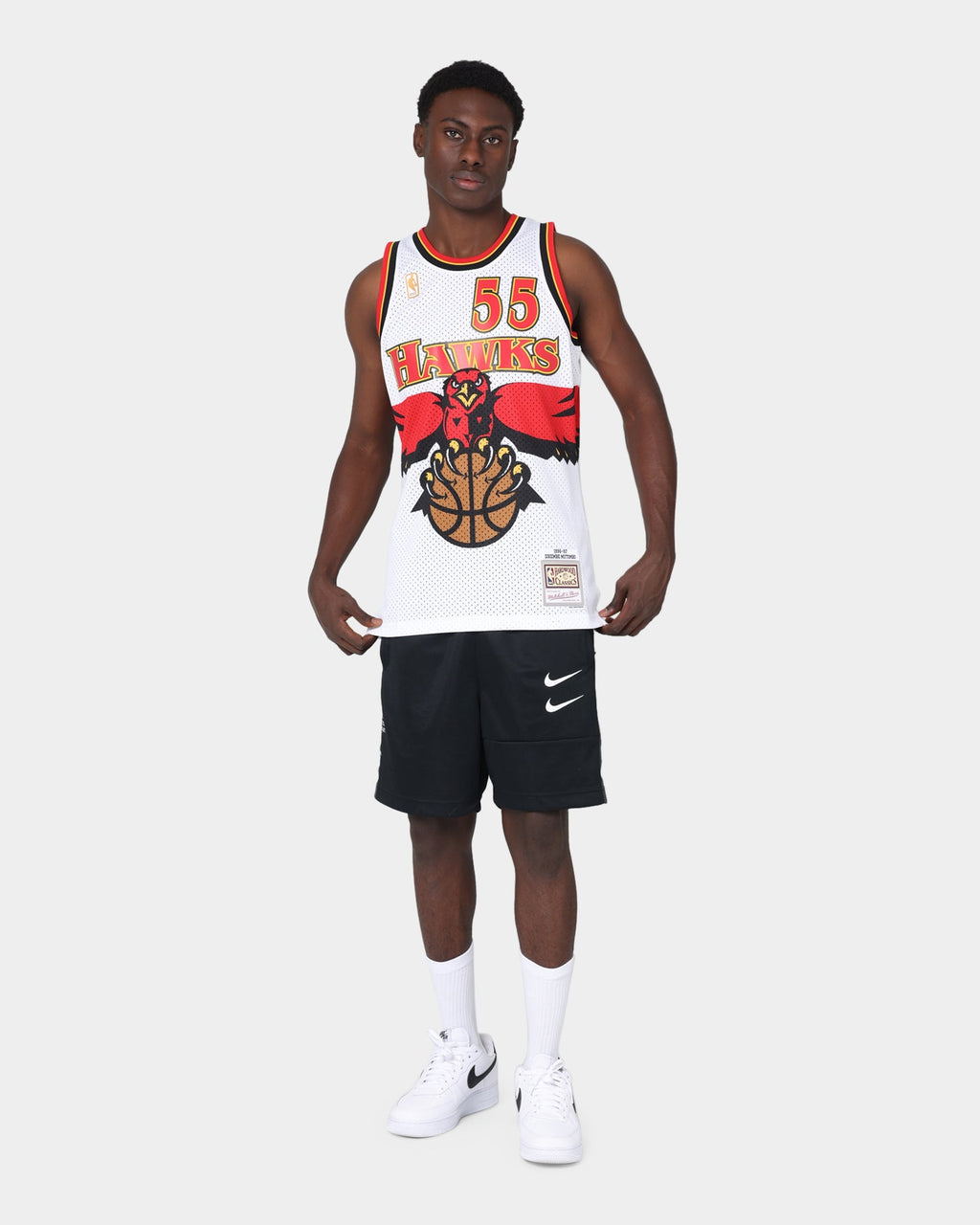 Mitchell & Ness Atlanta Hawks Dikembe Mutombo '96-'97 NBA Swingman Jersey White