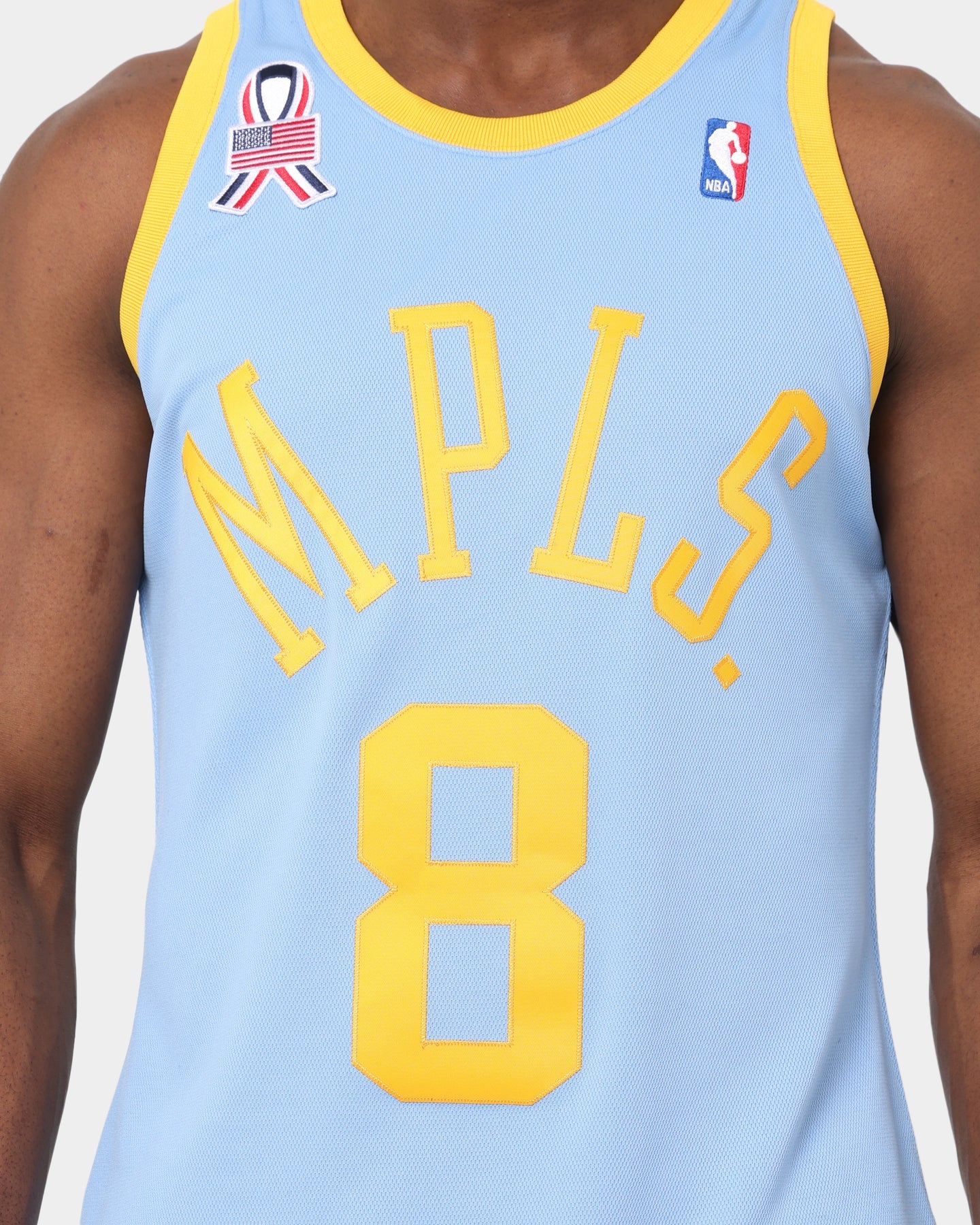 Mitchell & Ness Los Angeles Lakers Kobe Bryant '01-'02 #8 Hardwood Classics Throwback Authentic Jersey Blue