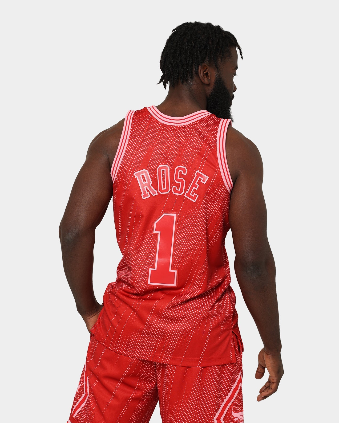 Mitchell & Ness Chicago Bulls Derrick Rose #1 '08-'09 'Triple Red' Swingman Jersey Red