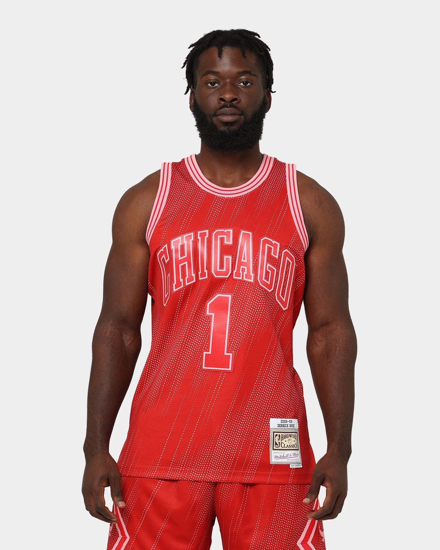 Mitchell & Ness Chicago Bulls Derrick Rose #1 '08-'09 'Triple Red' Swingman Jersey Red