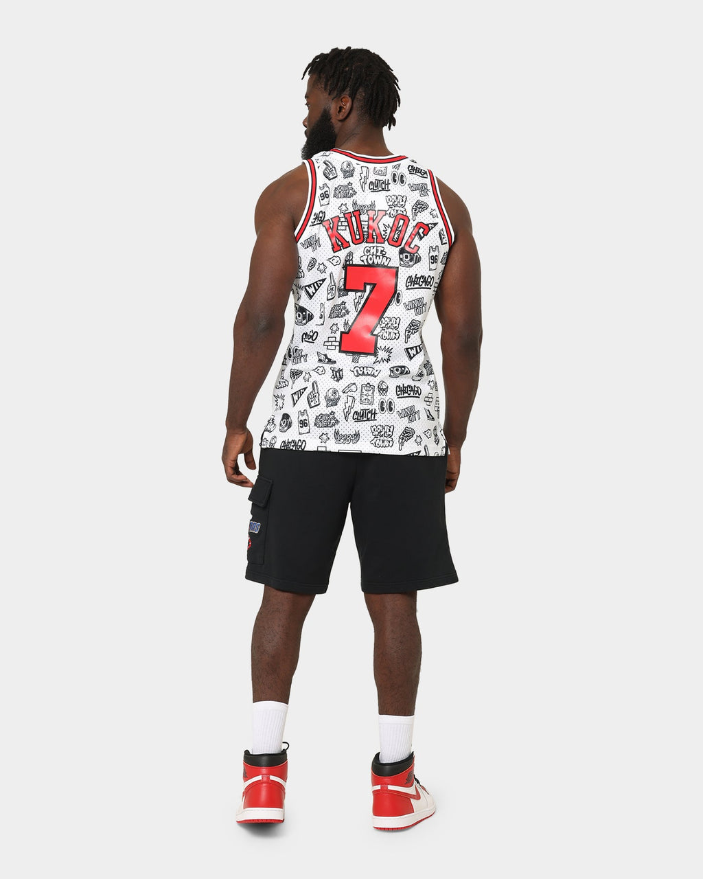 Mitchell & Ness Chicago Bulls Toni Kukoč #7 1997-1998 Doodle Swingman Jersey White