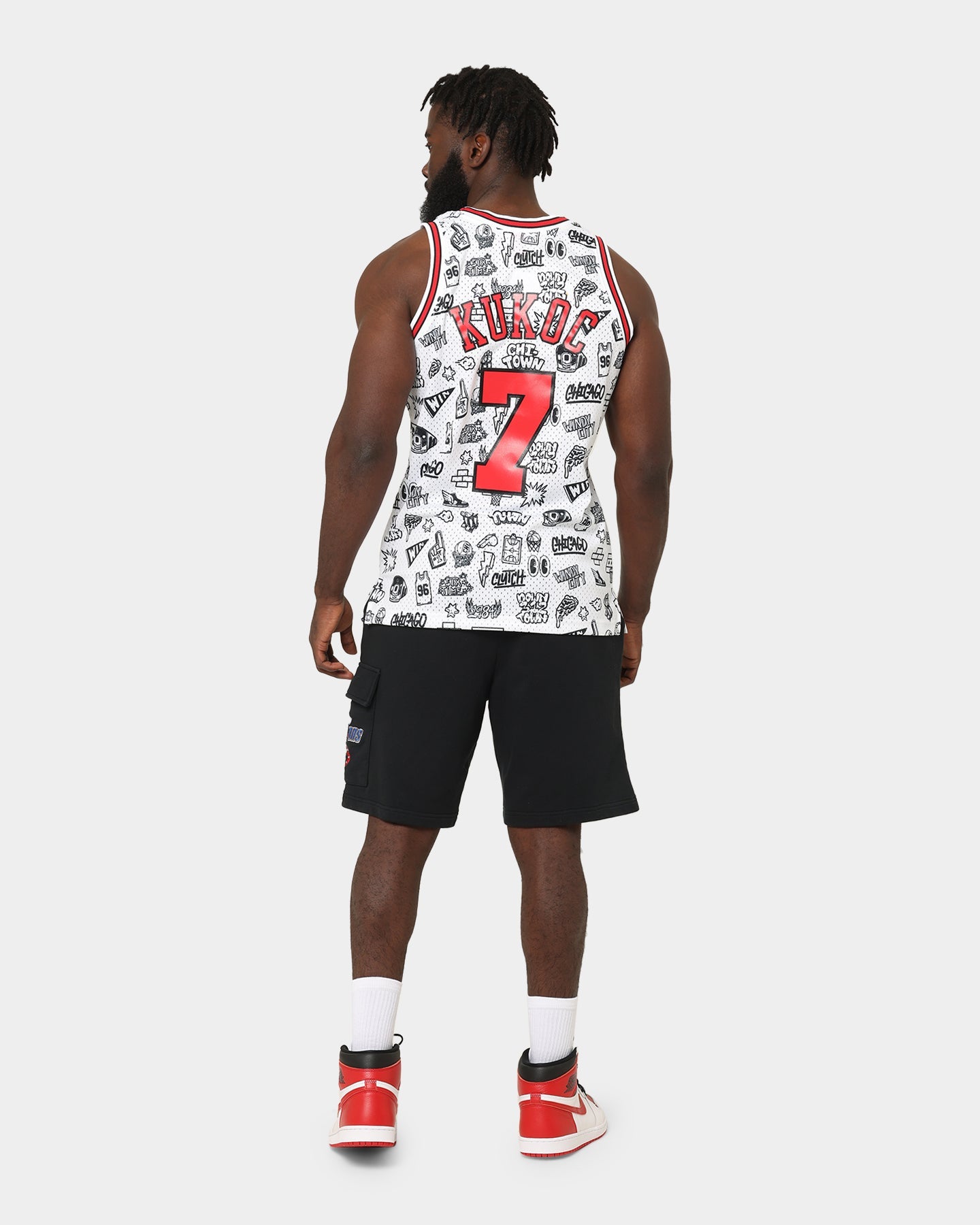 Mitchell & Ness Chicago Bulls Toni Kukoč #7 1997-1998 Doodle Swingman Jersey White