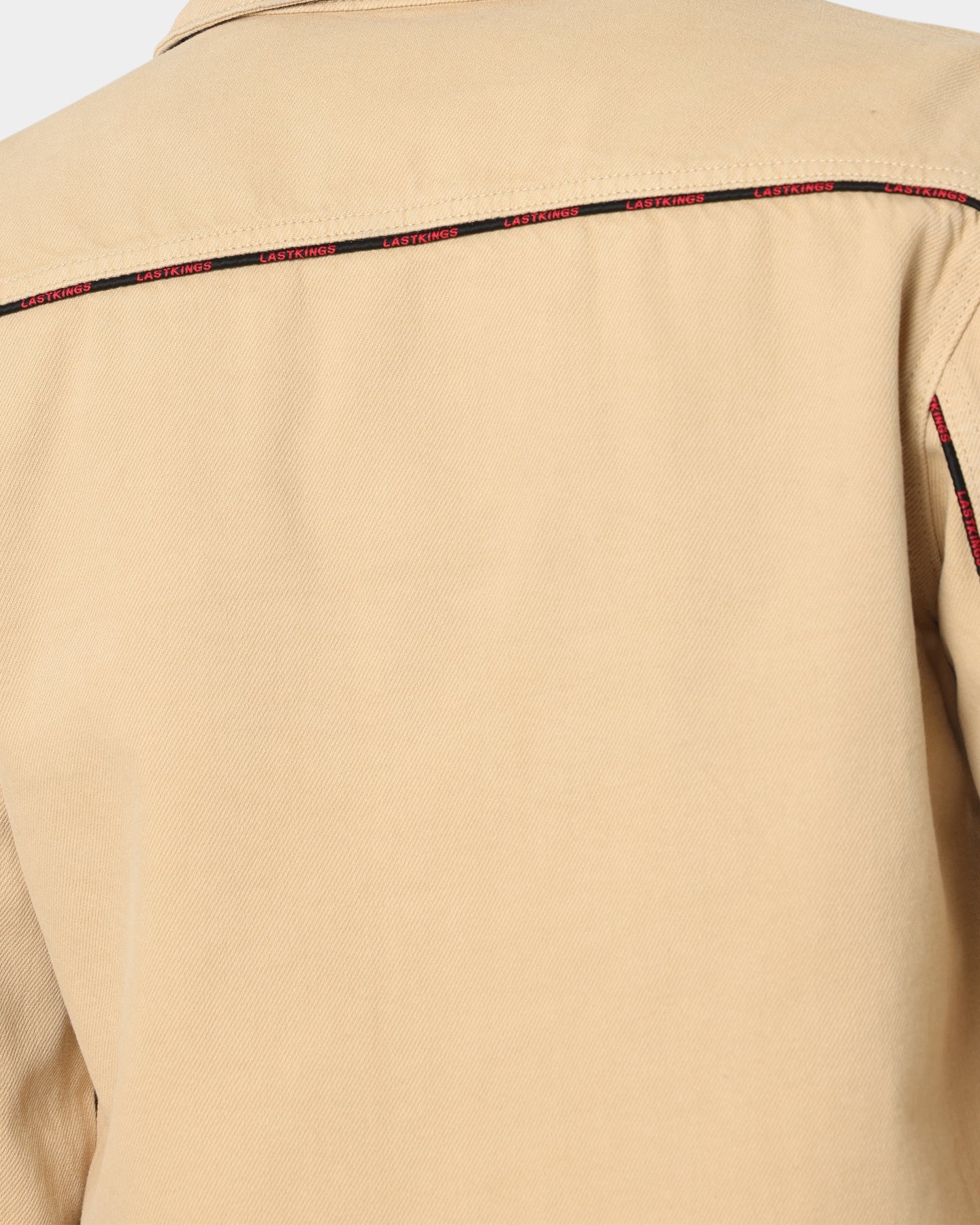 Last Kings Piping Denim Jacket Denim/Khaki
