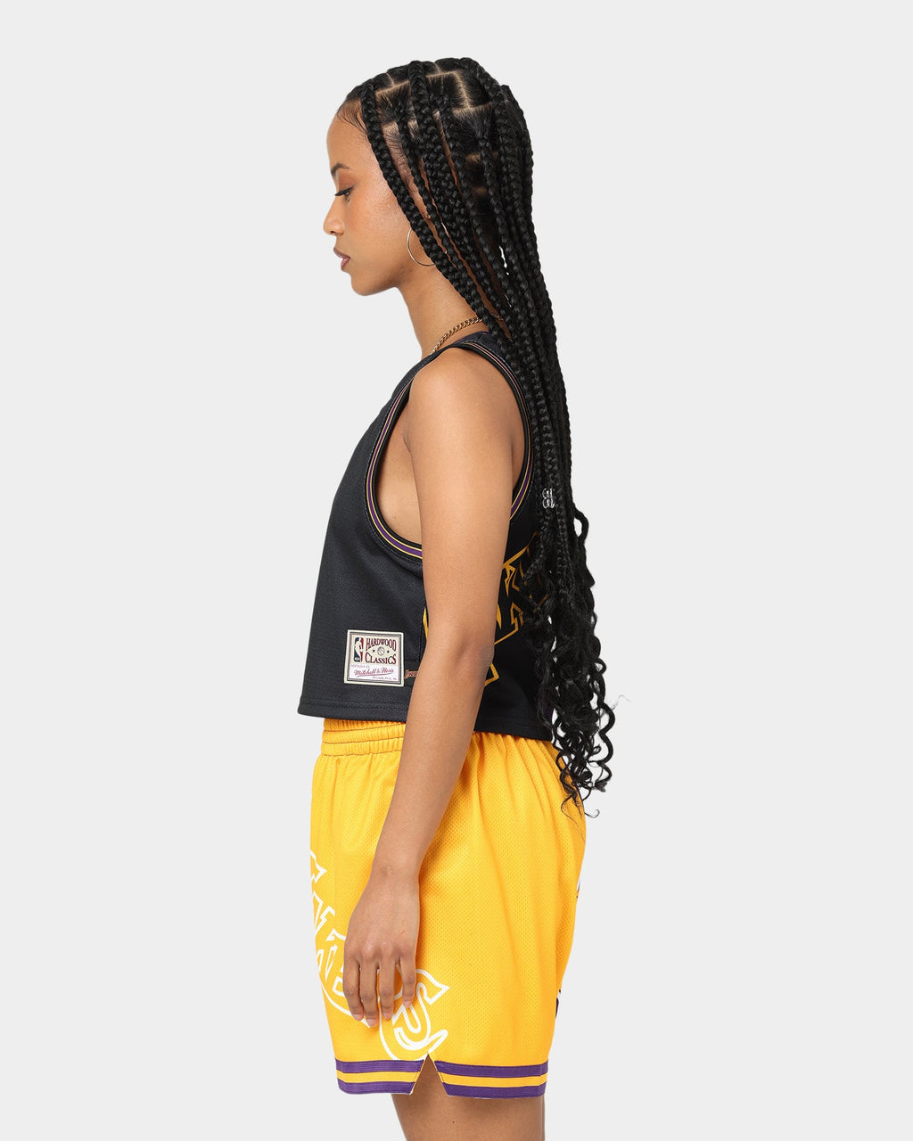 Mitchell & Ness Women's Los Angeles Lakers Big Face 5.0 Crop Tank Top Purple