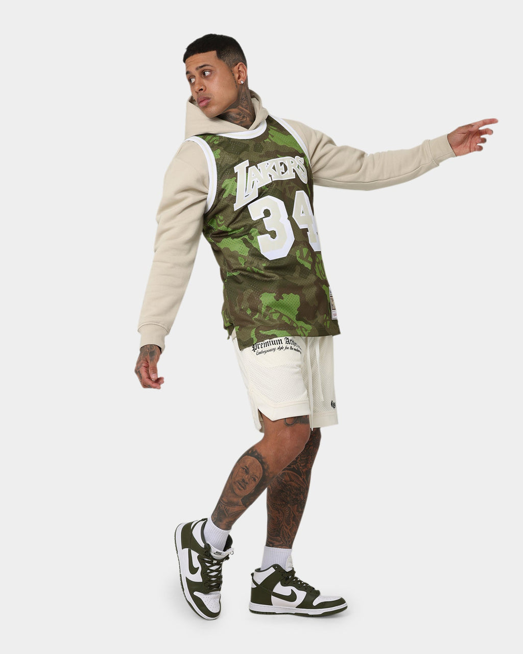 Mitchell & Ness Los Angeles Lakers '96-'97 Camo Swing Jersey Green Camo