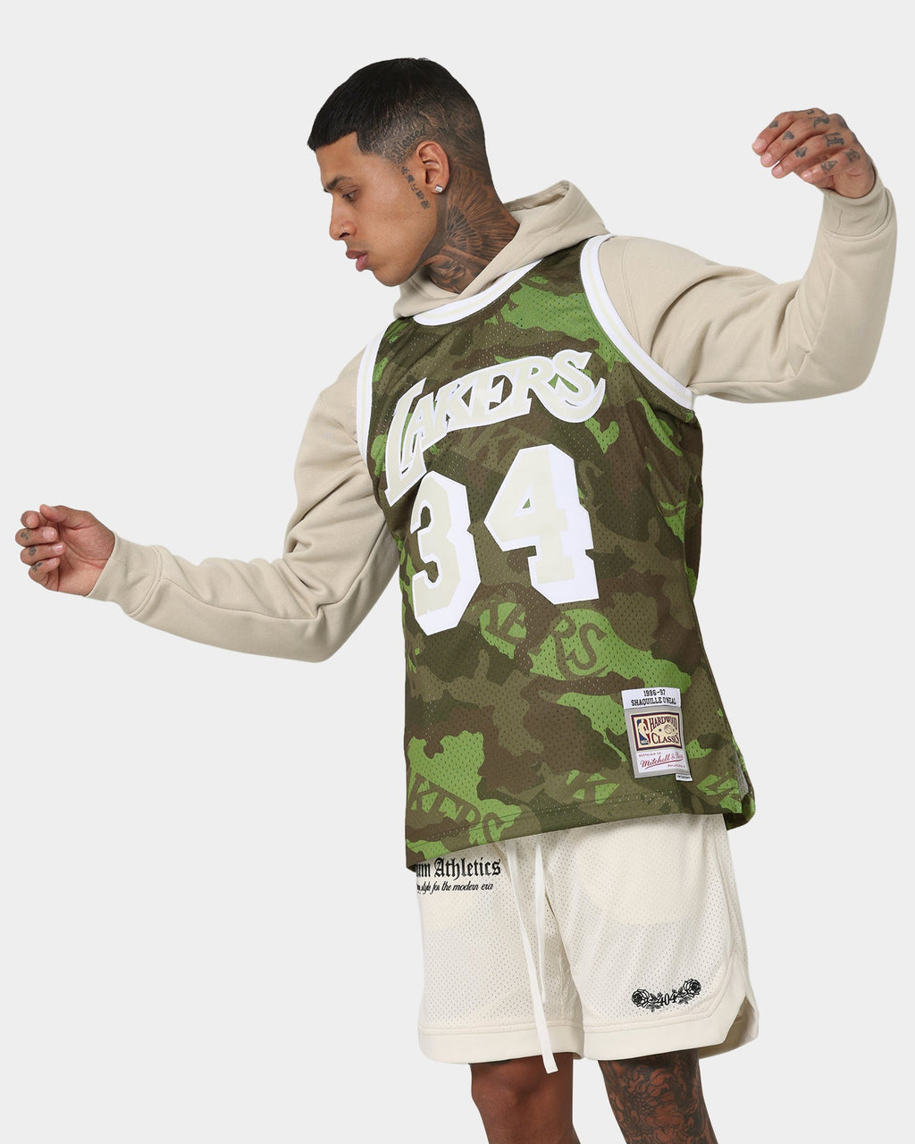 Mitchell & Ness Los Angeles Lakers '96-'97 Camo Swing Jersey Green Camo