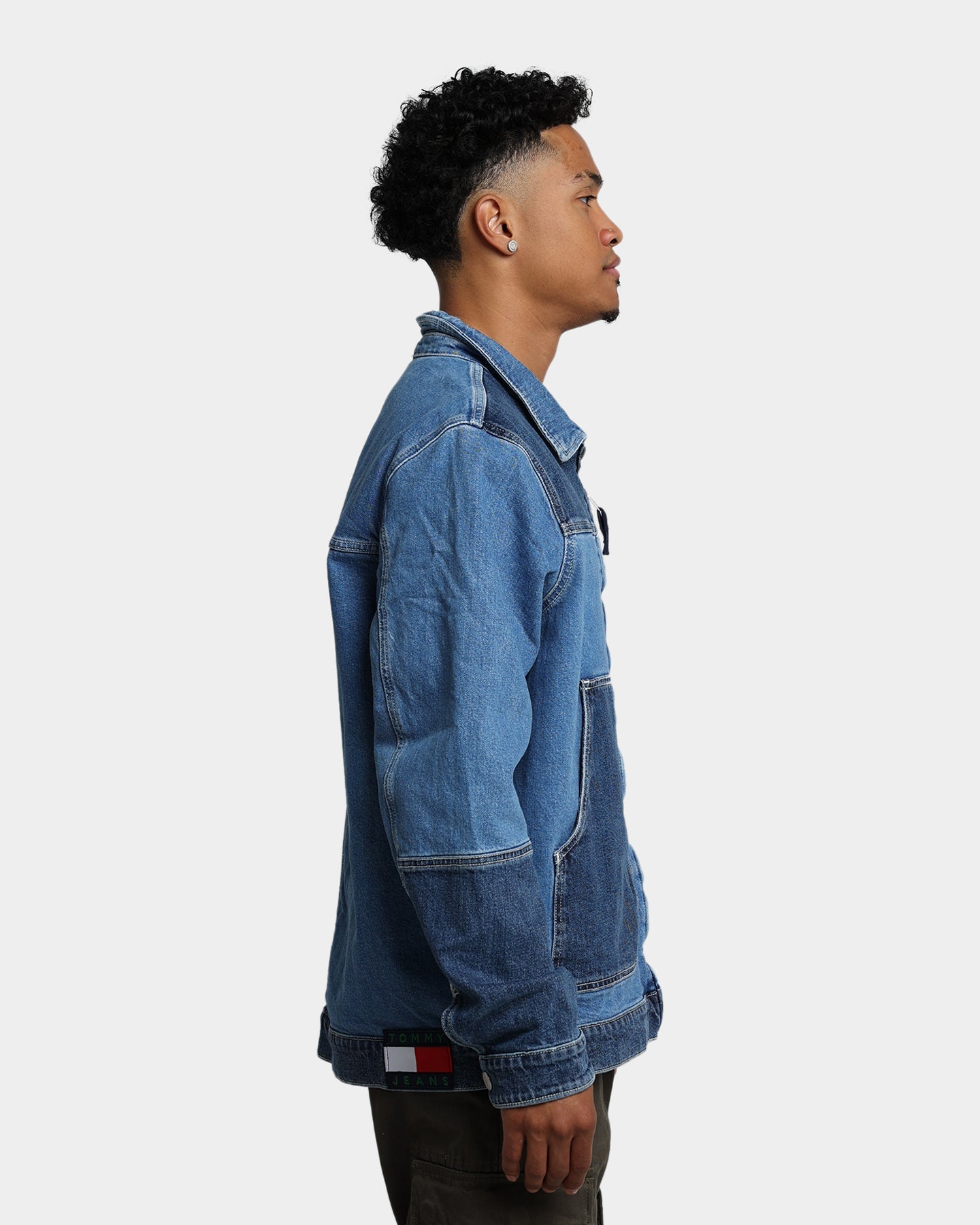 Tommy Jeans Panel Zip Denim Jacket Denim Light