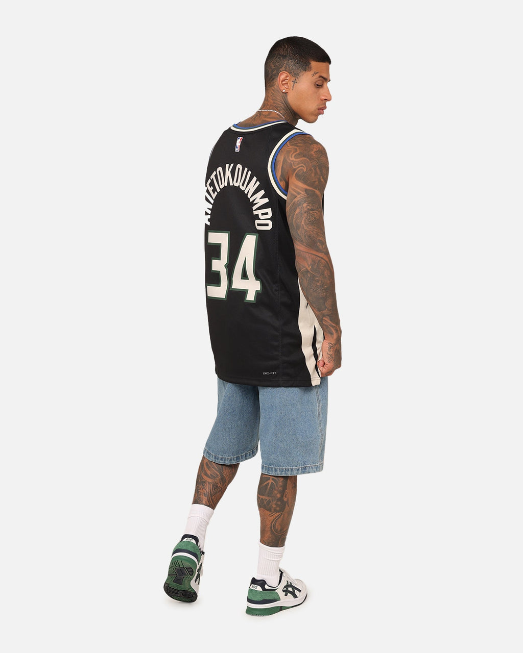 Nike Milwaukee Bucks Giannis Antetokounmpo Statement Edition Dri-FIT NBA Swingman Jersey Black