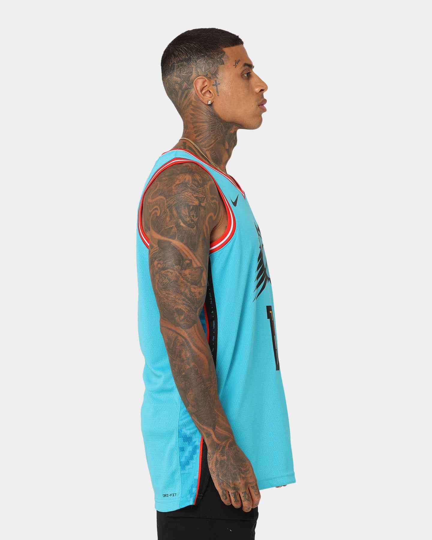 Nike Devin Booker Phoenix Suns #1 City Edition Nike Dri-FIT NBA Swingman Jersey Dark Turquoise