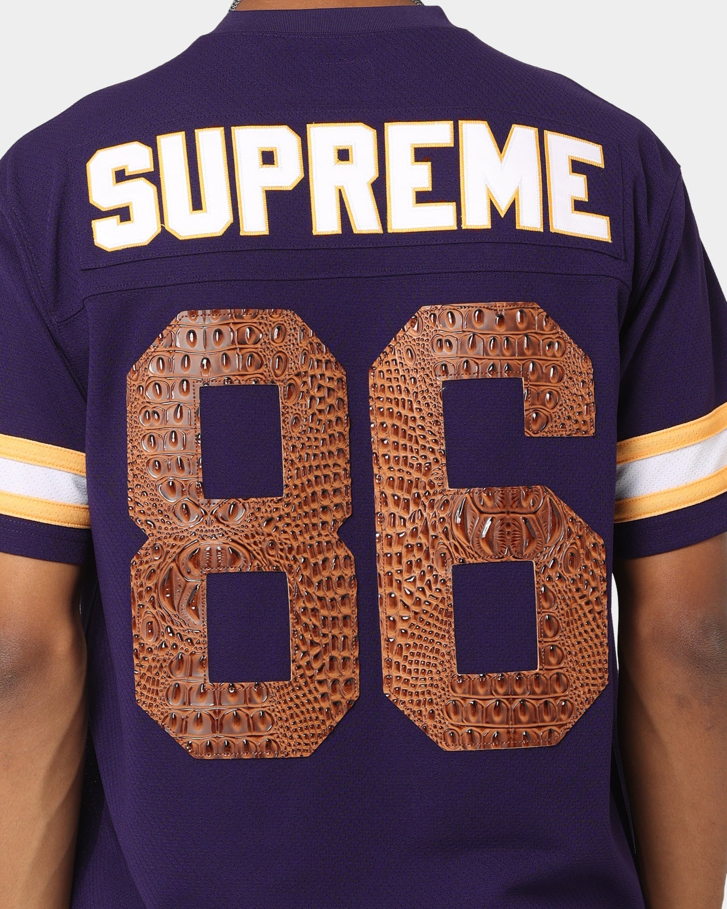 Supreme Faux Croc Football Jersey Purple