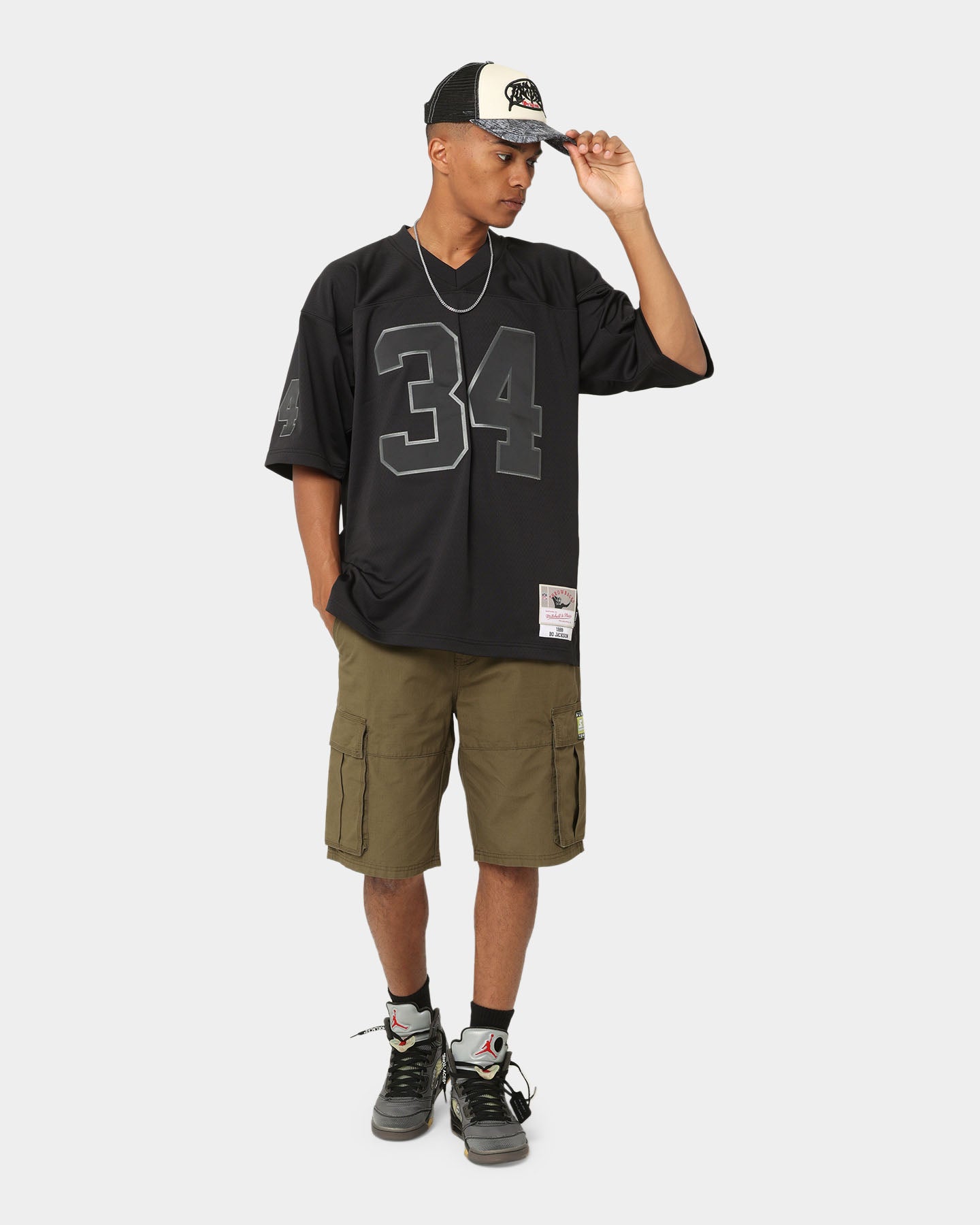 Mitchell & Ness Bo Jackson Los Angeles Raiders '88-89 Triple Black Legacy Jersey Black
