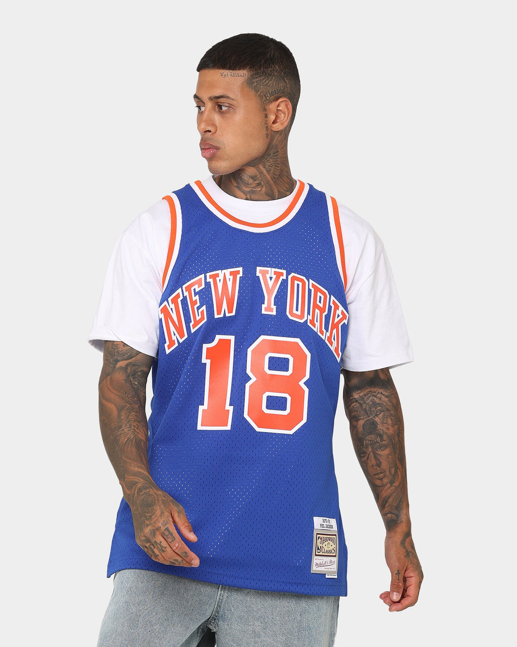 Mitchell & Ness Phil Jackson New York Knicks #18 '72-'73 Swingman Jersey Royal