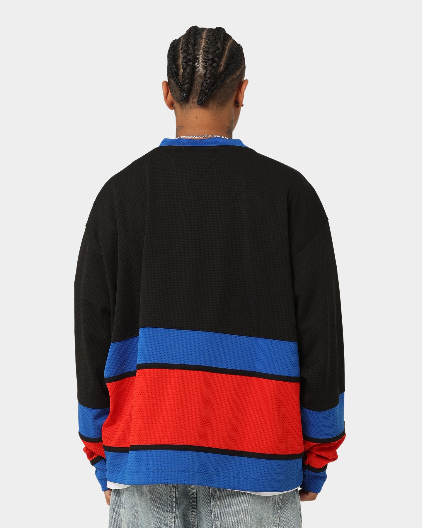 Tommy Jeans TJM Boxy College 85 V-Neck Jersey Black