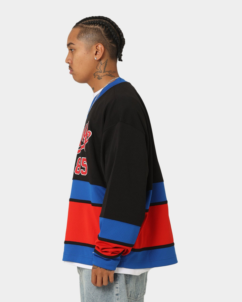 Tommy Jeans TJM Boxy College 85 V-Neck Jersey Black