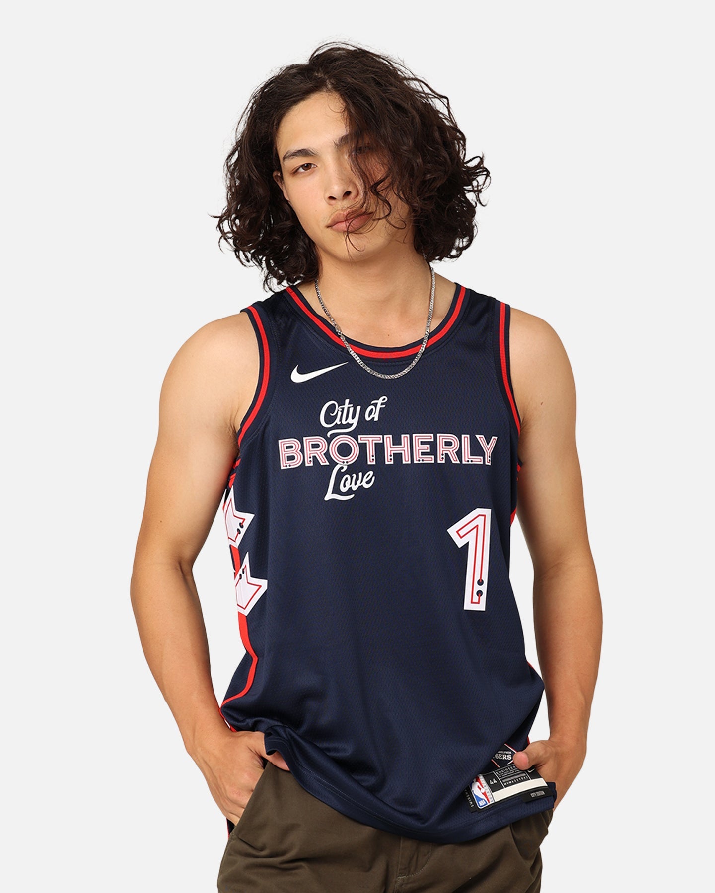 Nike Philadelphia 76ers James Harden City Edition 2023/24 Dri-FIT Swingman Jersey College Navy