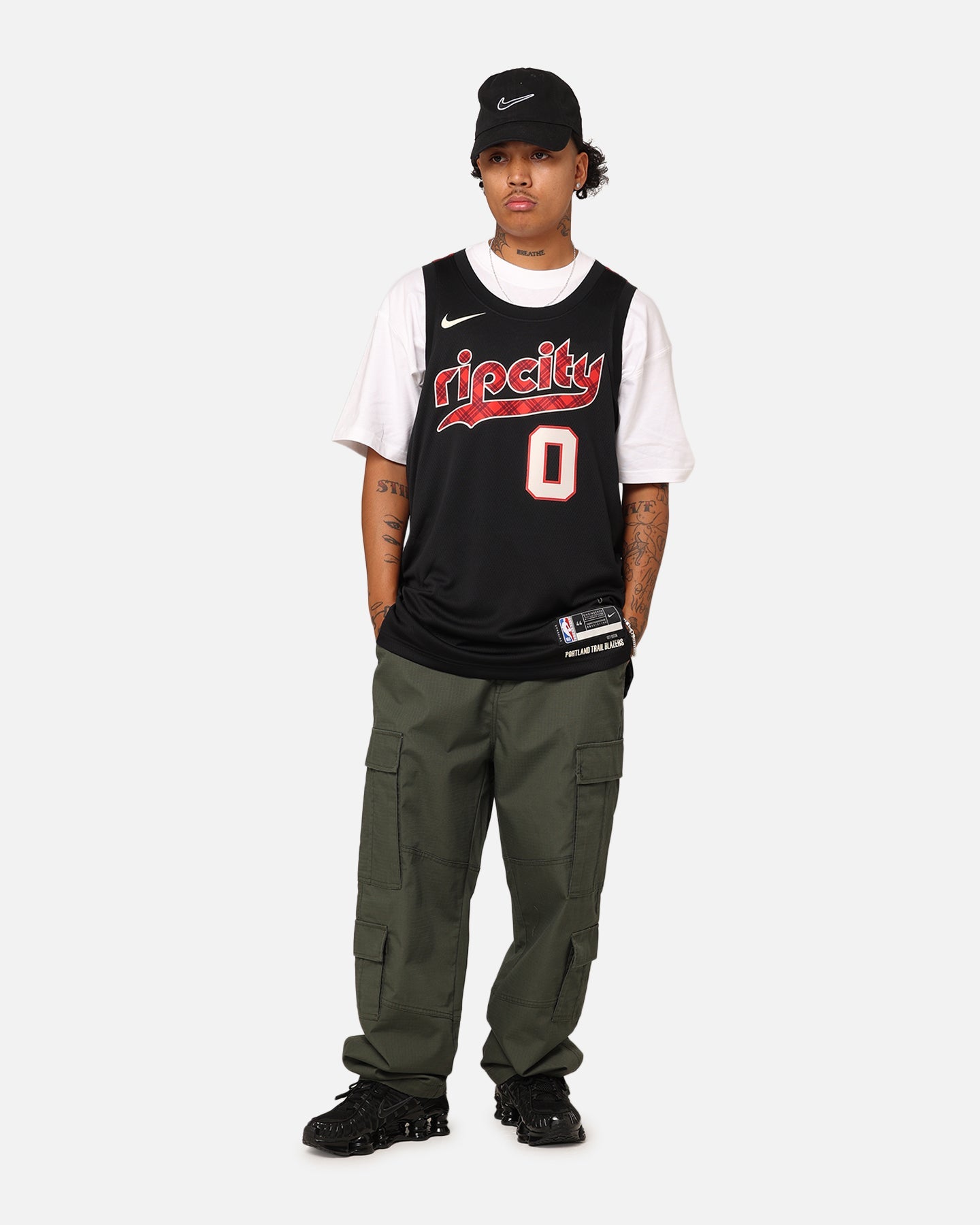 Nike Portland Trail Blazers Damian Lillard City Edition 2023/24 Dri-FIT Swingman Jersey Black