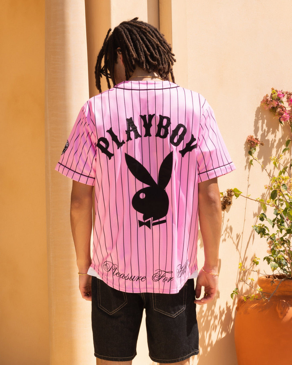 Playboy By Culture Kings Bunny Baseball Shirt Jersey Pink