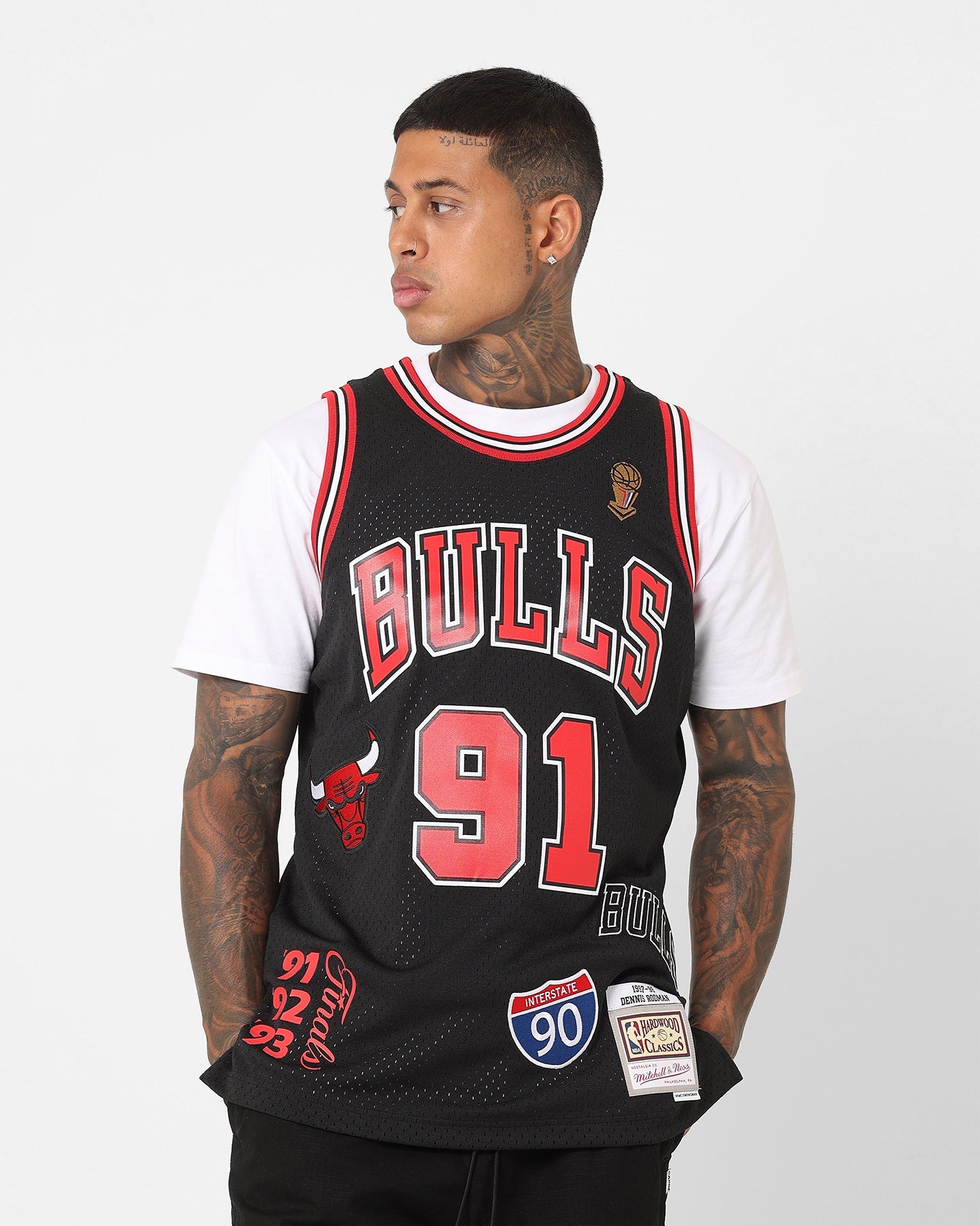 Mitchell & Ness Chicago Bulls Dennis Rodman Hi-Way Swing Jersey Black