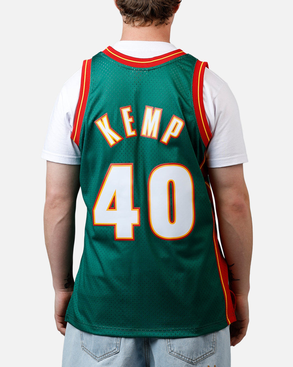 Mitchell & Ness Shawn Kemp Seattle SuperSonics #40 '95-'96 Road Swing Jersey Green