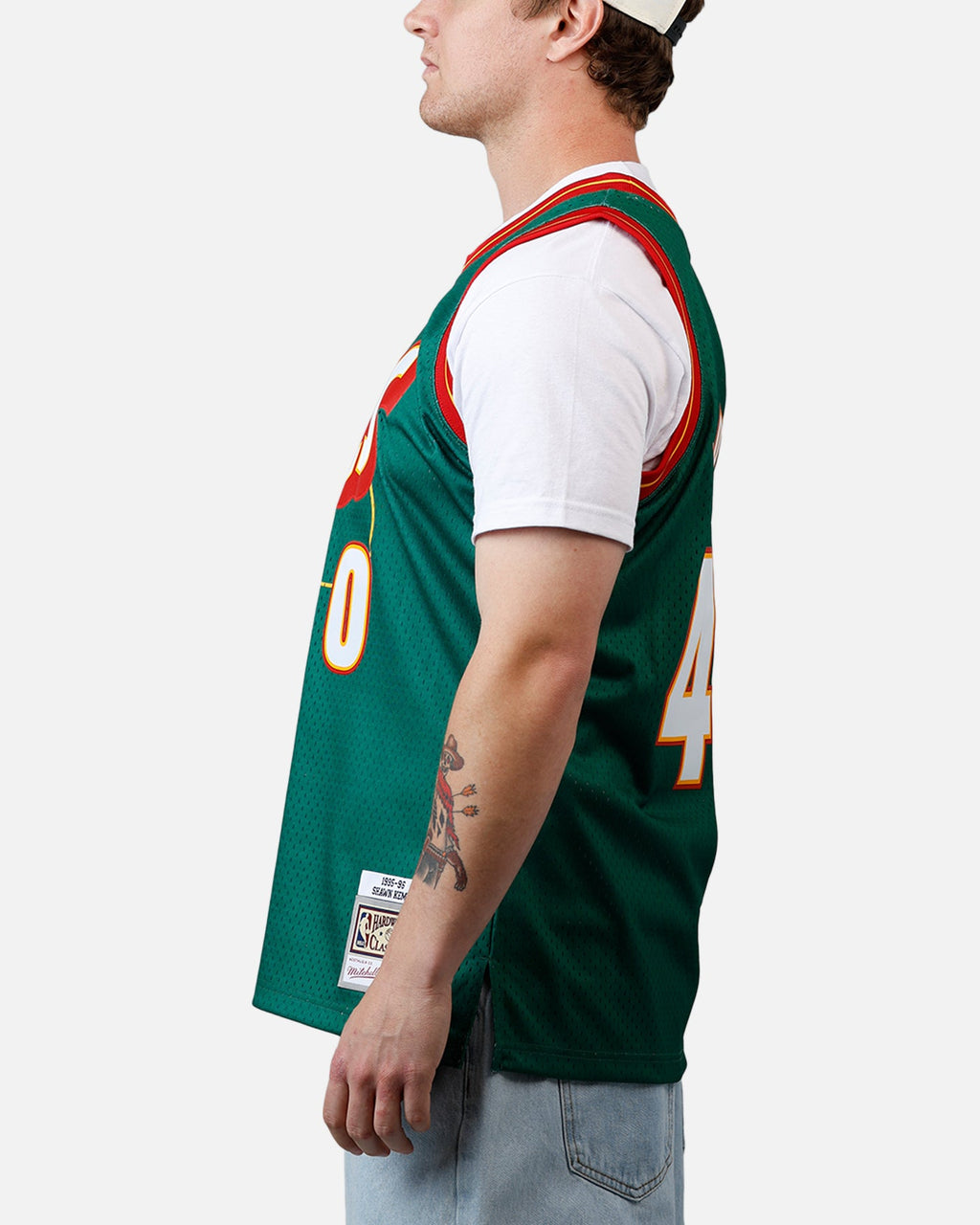 Mitchell & Ness Shawn Kemp Seattle SuperSonics #40 '95-'96 Road Swing Jersey Green