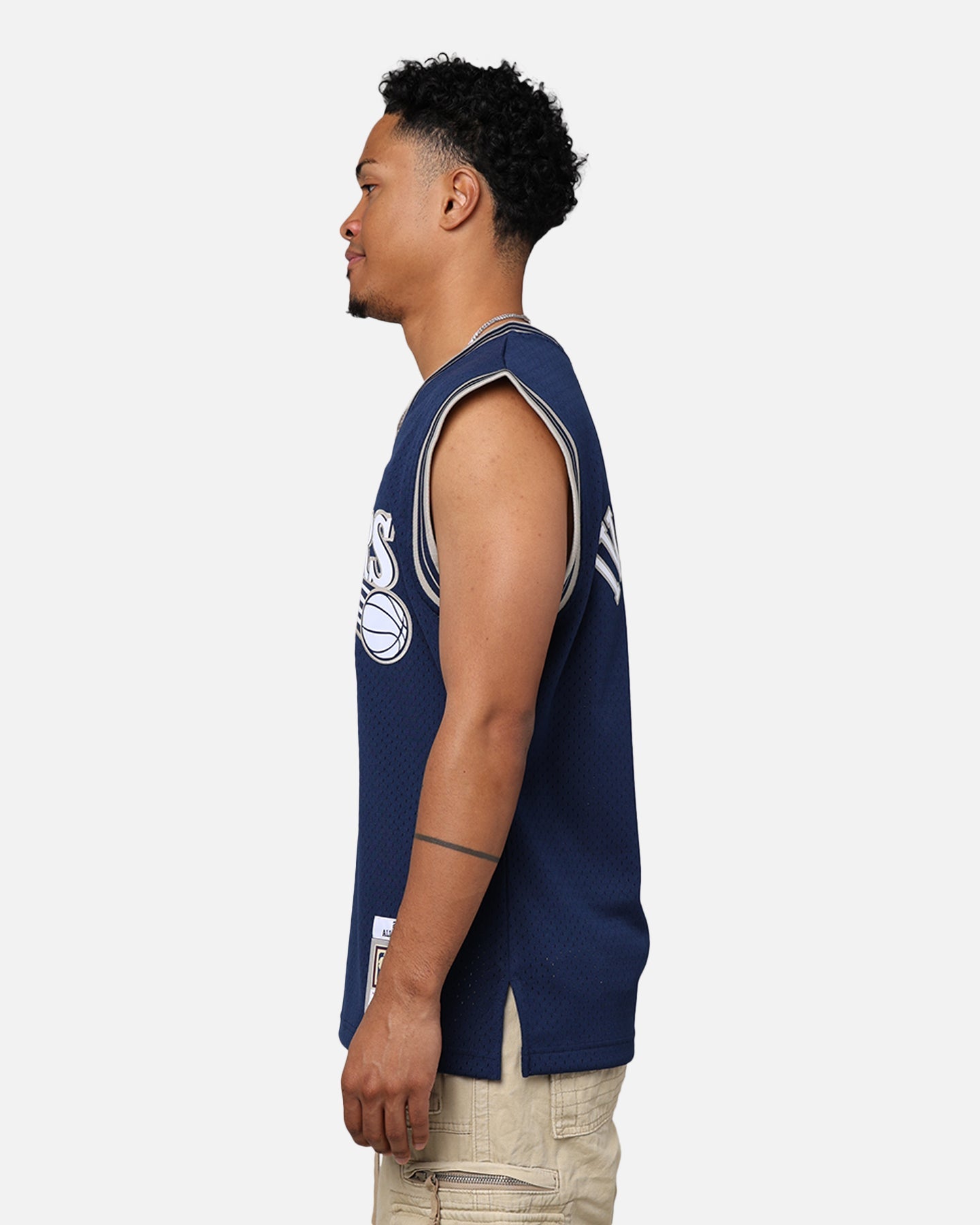 Mitchell & Ness Philadelphia 76ers Allen Iverson 2000-01 College Twist Swing Jersey Navy/White