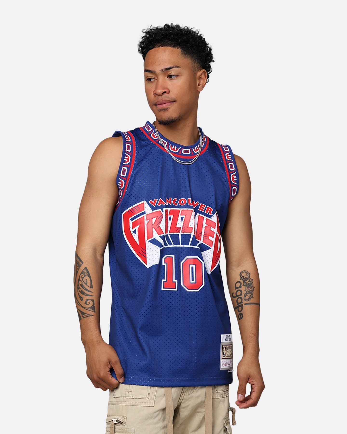 Mitchell & Ness Vancouver Grizzlies Mike Bibby 1998-99 College Twist Swing Jersey Navy/Red