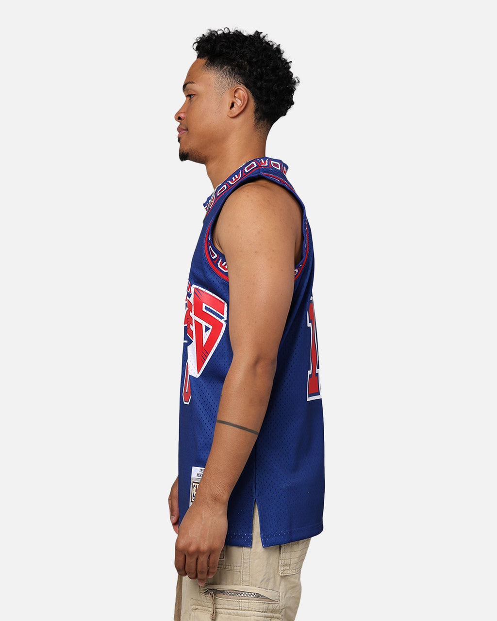 Mitchell & Ness Vancouver Grizzlies Mike Bibby 1998-99 College Twist Swing Jersey Navy/Red