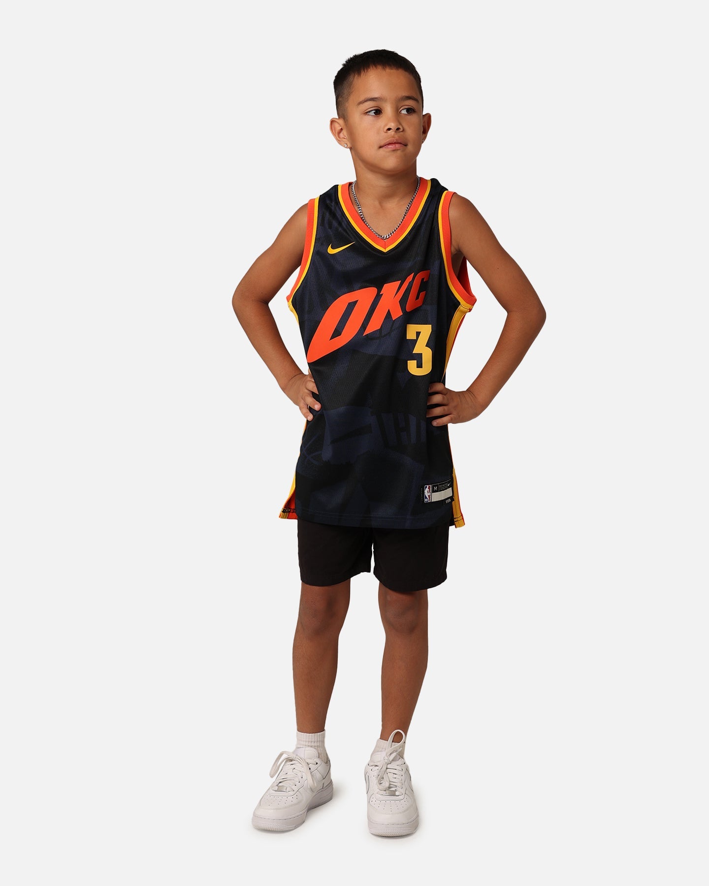 Nike Kids' Oklahoma City Thunder Josh Giddey City Edition 2023/24 Swingman Jersey Black