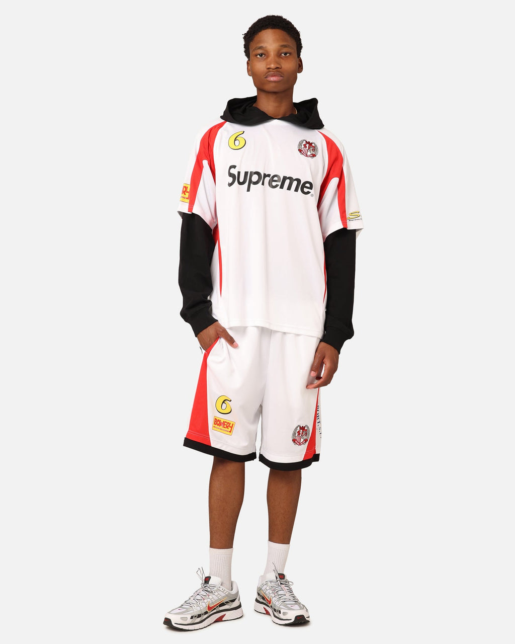 Supreme Hooded Soccer Jersey White
