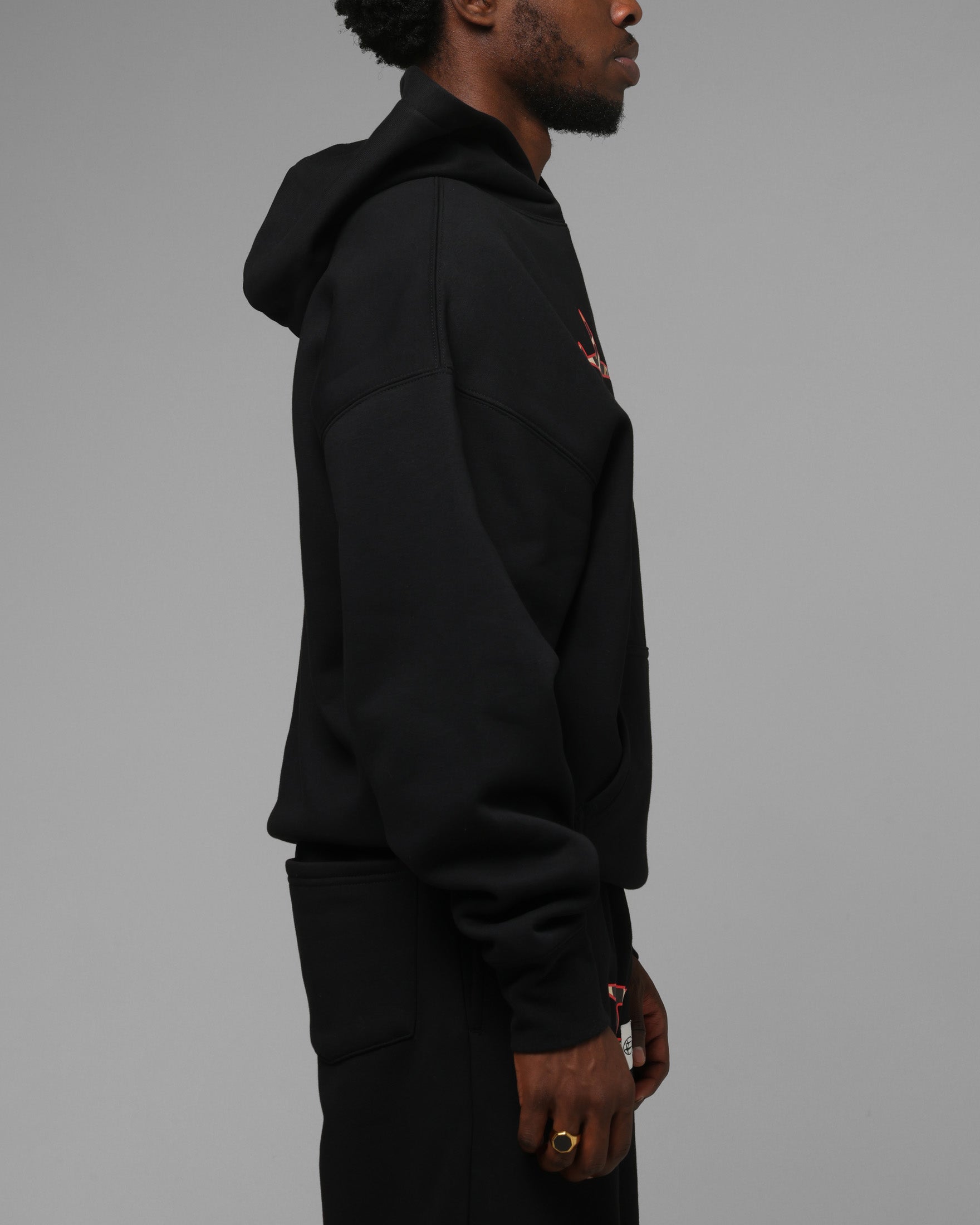 Loiter Hybrid Premium Hoodie Black/Leopard