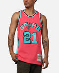 Mitchell & Ness San Antonio Spurs Tim Duncan 'Spurs 2014 Champs' '98-99 Swingman Jersey Pink