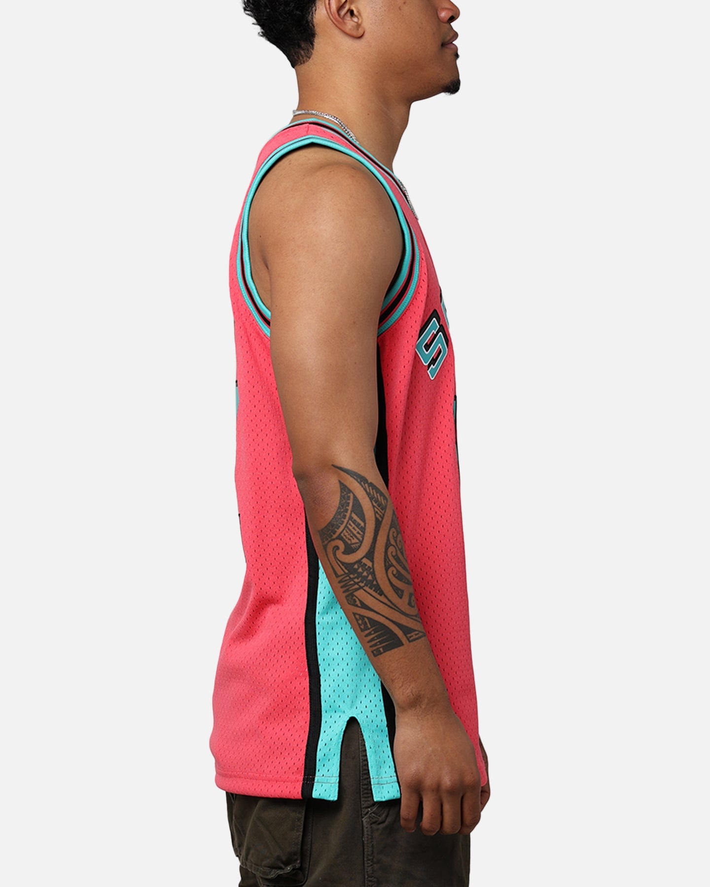 Mitchell & Ness San Antonio Spurs Tim Duncan 'Spurs 2014 Champs' '98-99 Swingman Jersey Pink