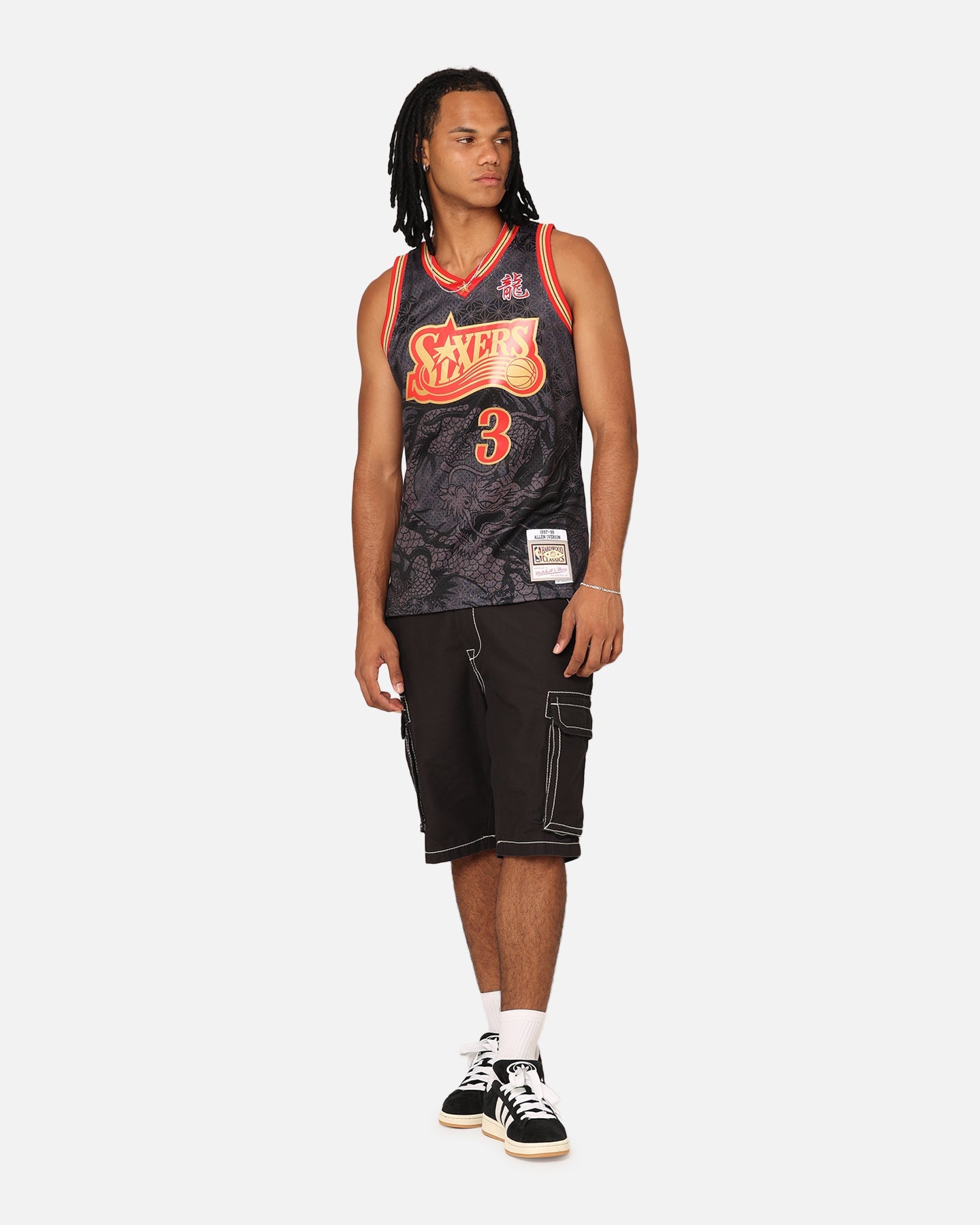 Mitchell & Ness Philadelphia 76ers Allen Iverson '97-98 Year of the Dragon Swingman Jersey Black/Red