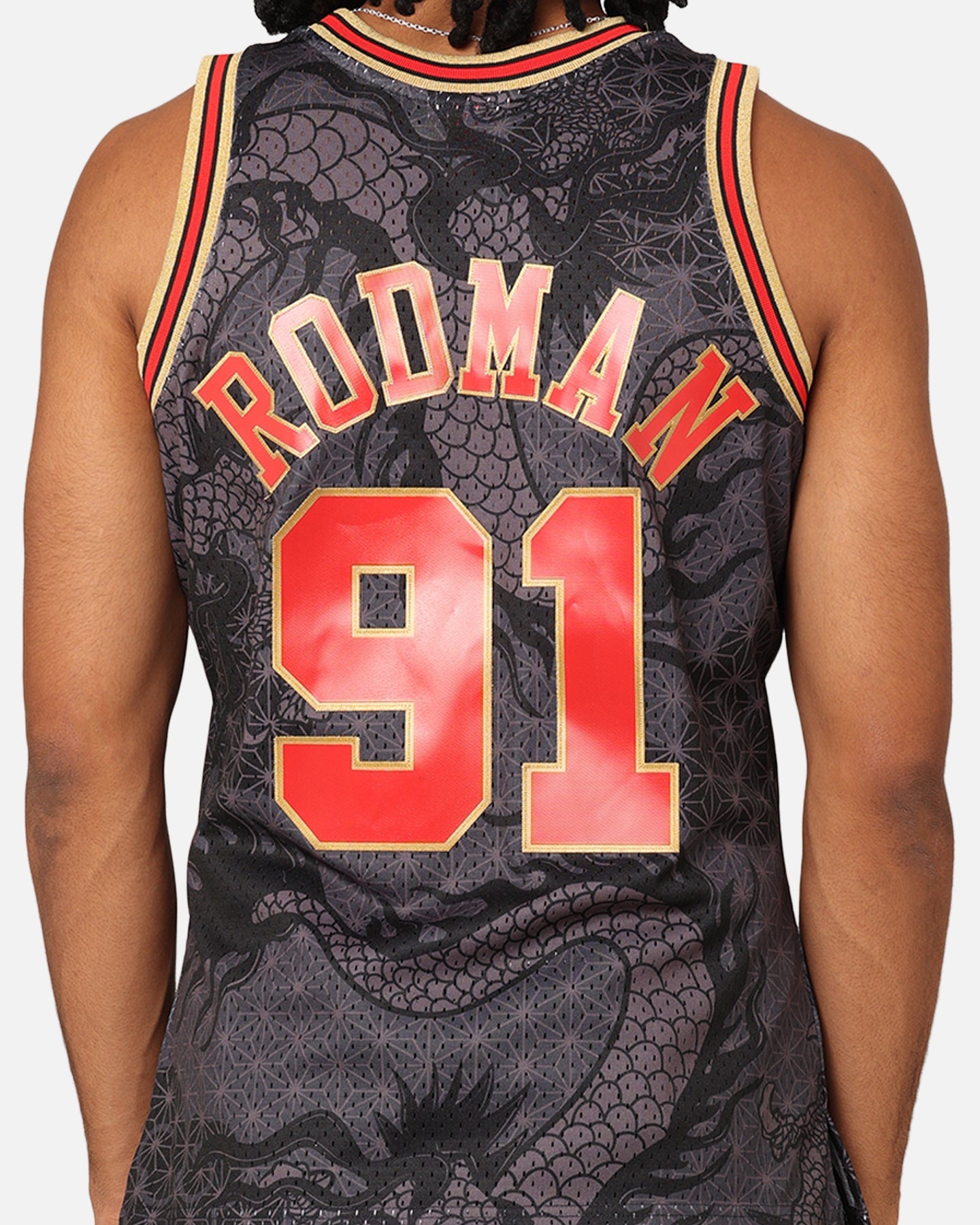 Mitchell & Ness Chicago Bulls Dennis Rodman '97-98 Year of the Dragon Swingman Jersey Black/Red