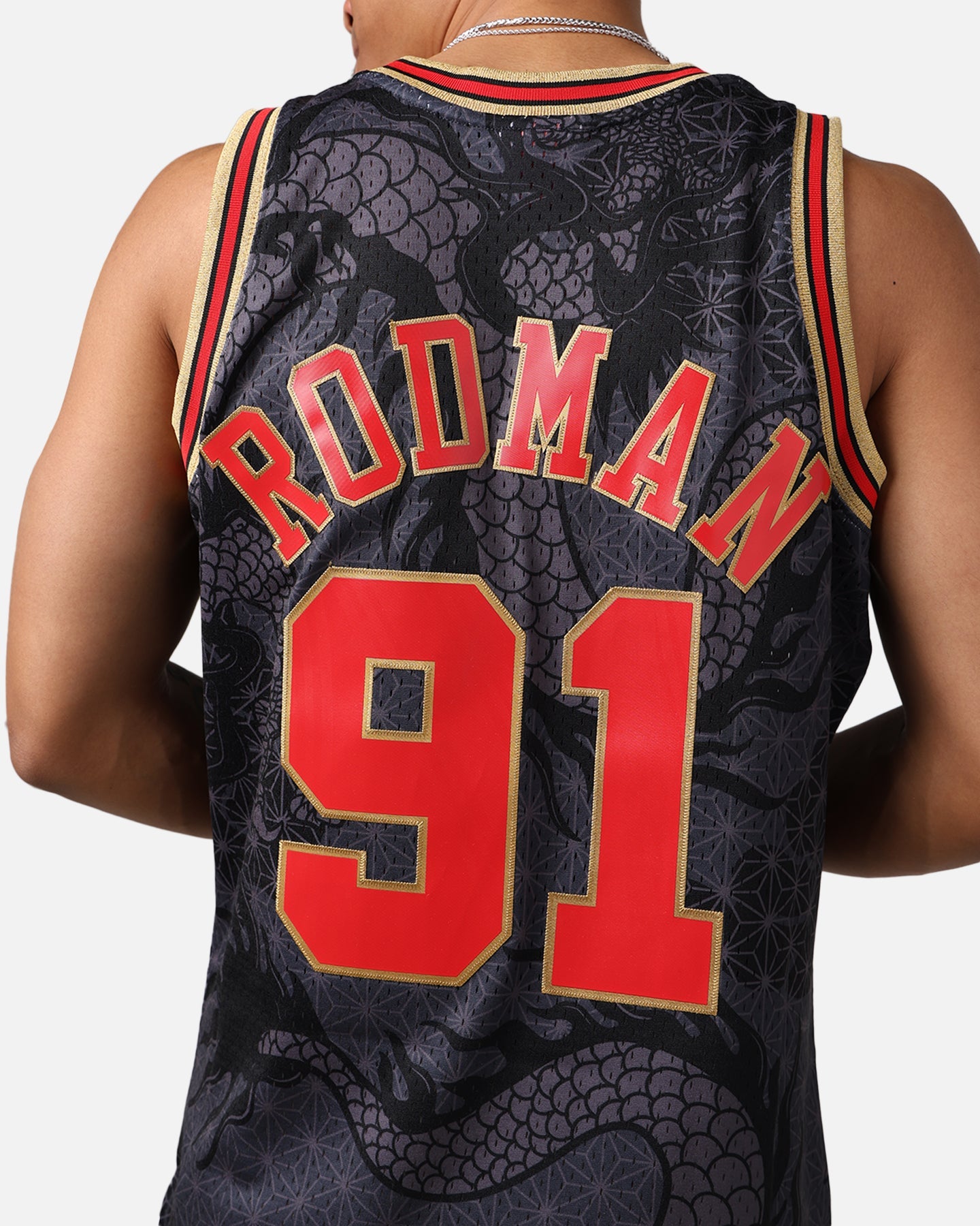 Mitchell & Ness Chicago Bulls Dennis Rodman '97-98 Year of the Dragon Swingman Jersey Black/Red