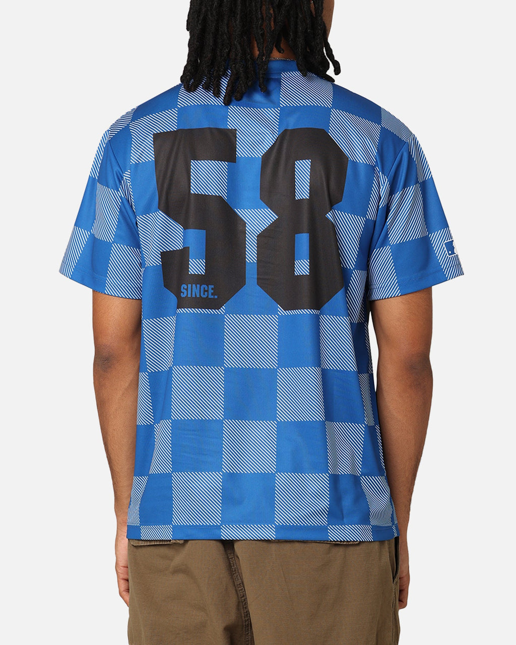 Majestic Athletic Los Angeles Dodgers Team Line Checkered Jersey White/Royal