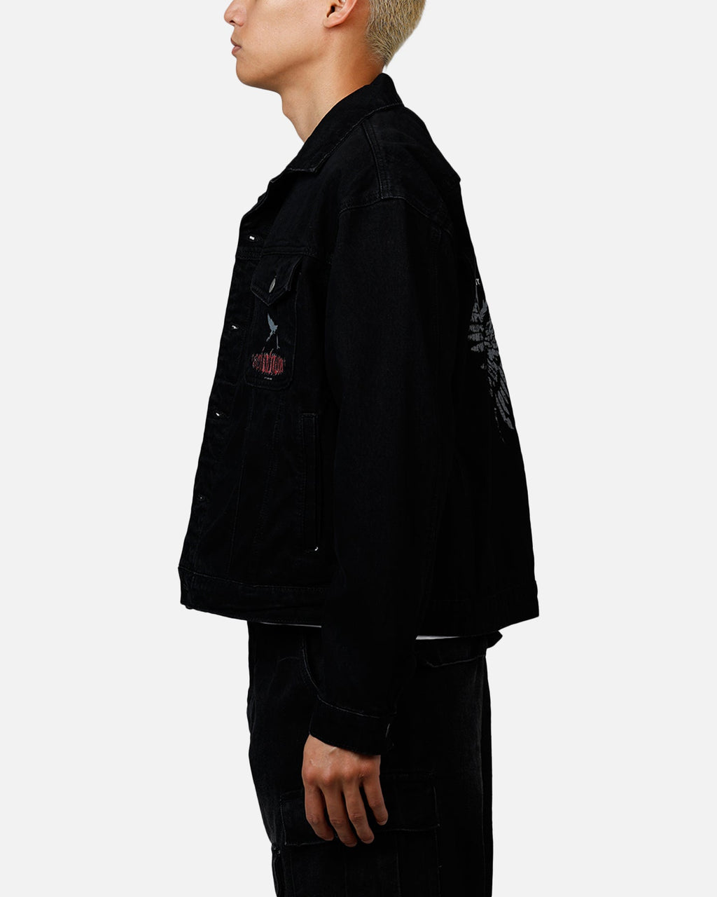 Saint Morta Amorfati Denim Jacket Black Shadow