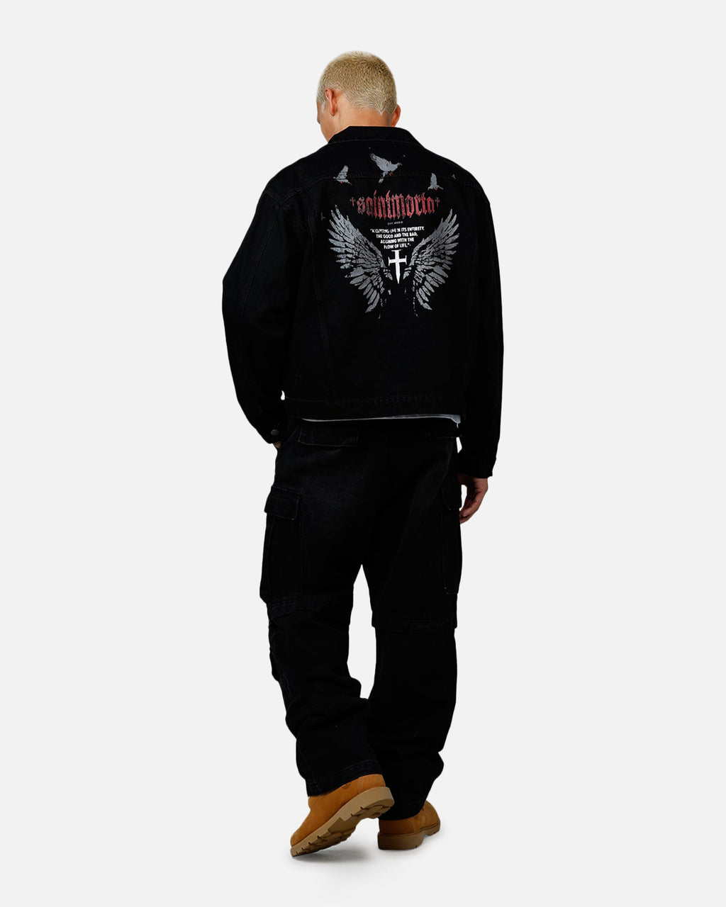 Saint Morta Amorfati Denim Jacket Black Shadow