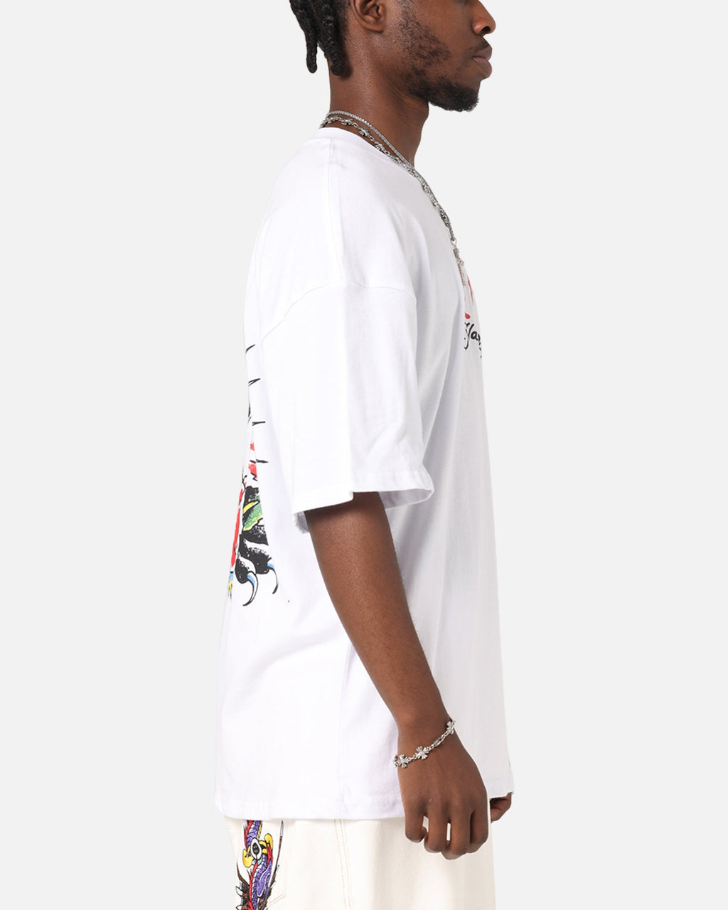 Ed Hardy Panther Ray T-Shirt White