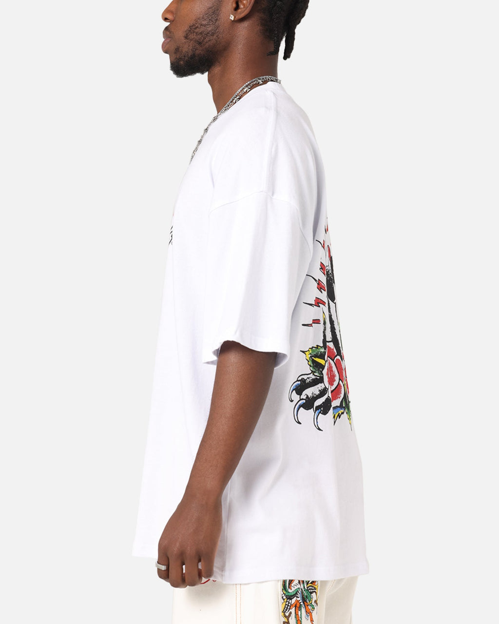Ed Hardy Panther Ray T-Shirt White