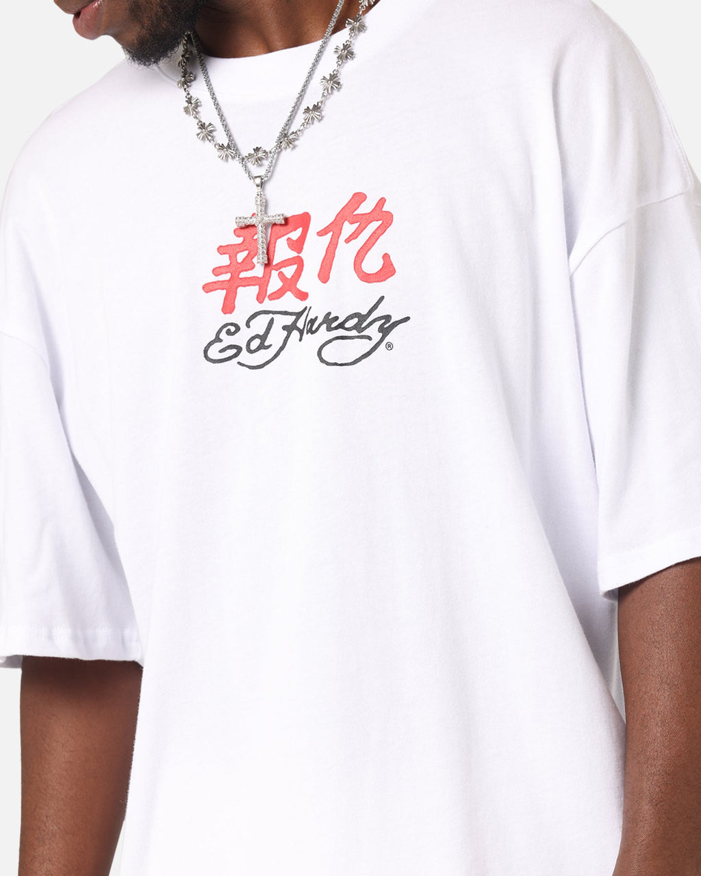 Ed Hardy Panther Ray T-Shirt White