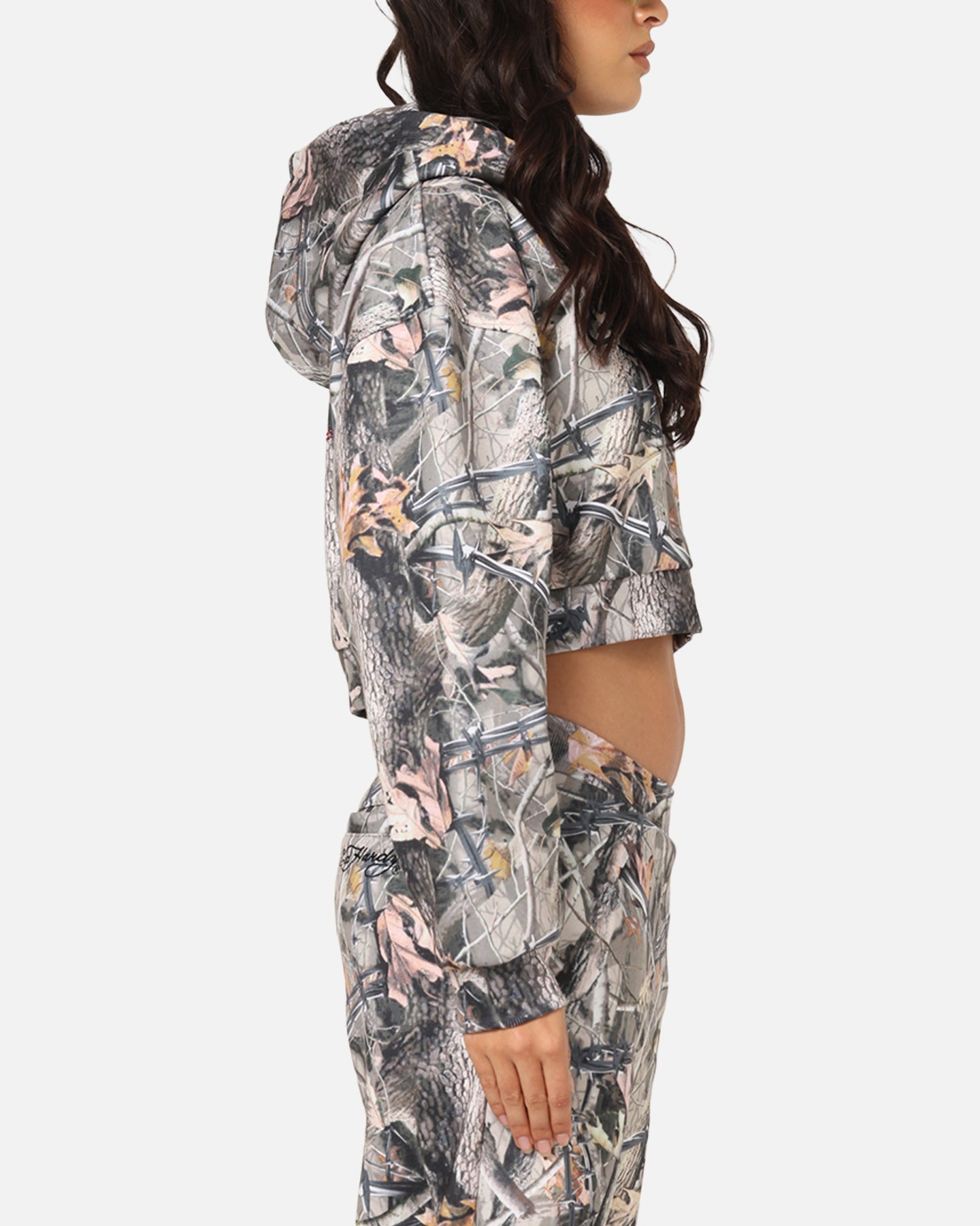 Ed Hardy Women's Butterfly Effect Hoodie Real Tree Camo